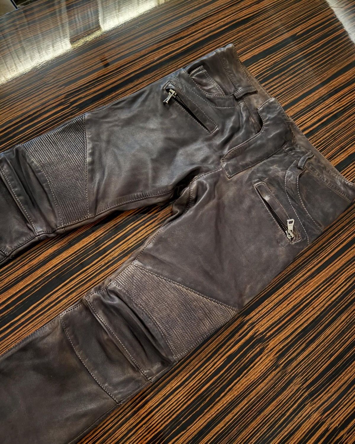 Balmain Balamin 2011 lether pants Size 27" / US 4 / IT 40 - 2 Thumbnail