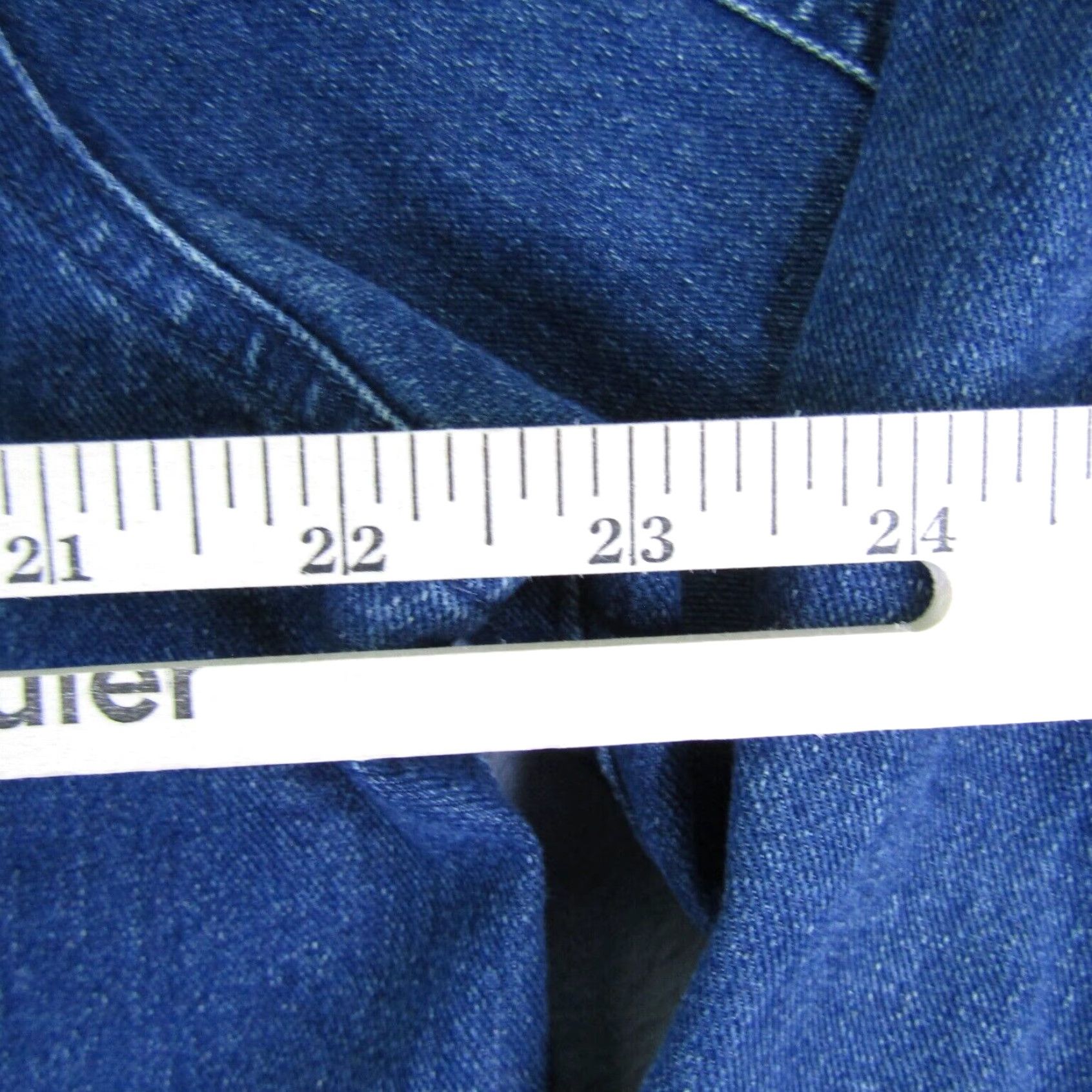 Vintage Woolrich Bomber Jacket Womens Large Blue Denim Cotton Blend Shoulder Pads Outdoor Coat Size 36" / US 14 / IT 50 - 7 Thumbnail