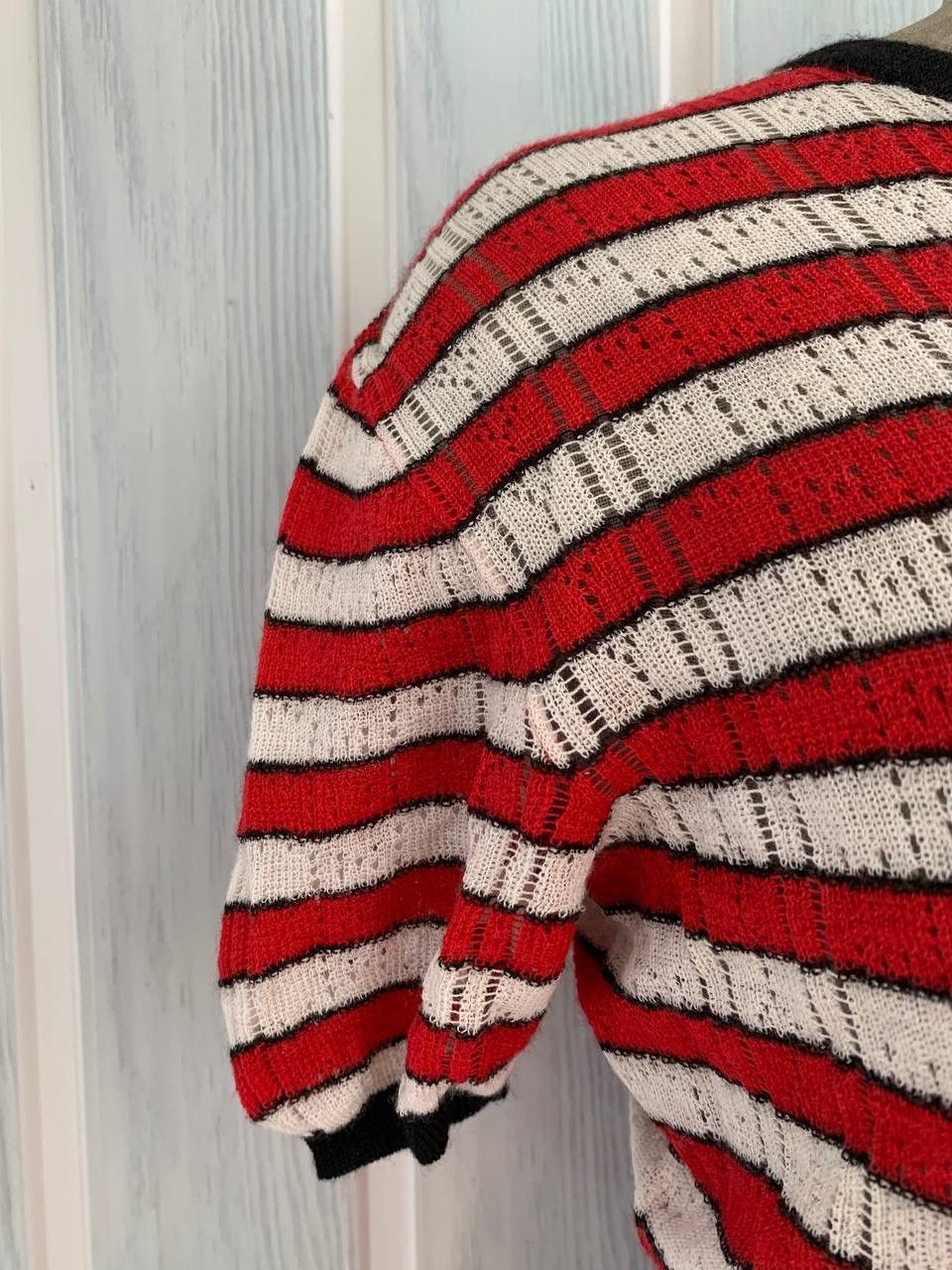 Miu Miu Miu Miu Multicolor Cashmere & Silk Knit Striped Mini Top Size S / US 4 / IT 40 - 19 Thumbnail