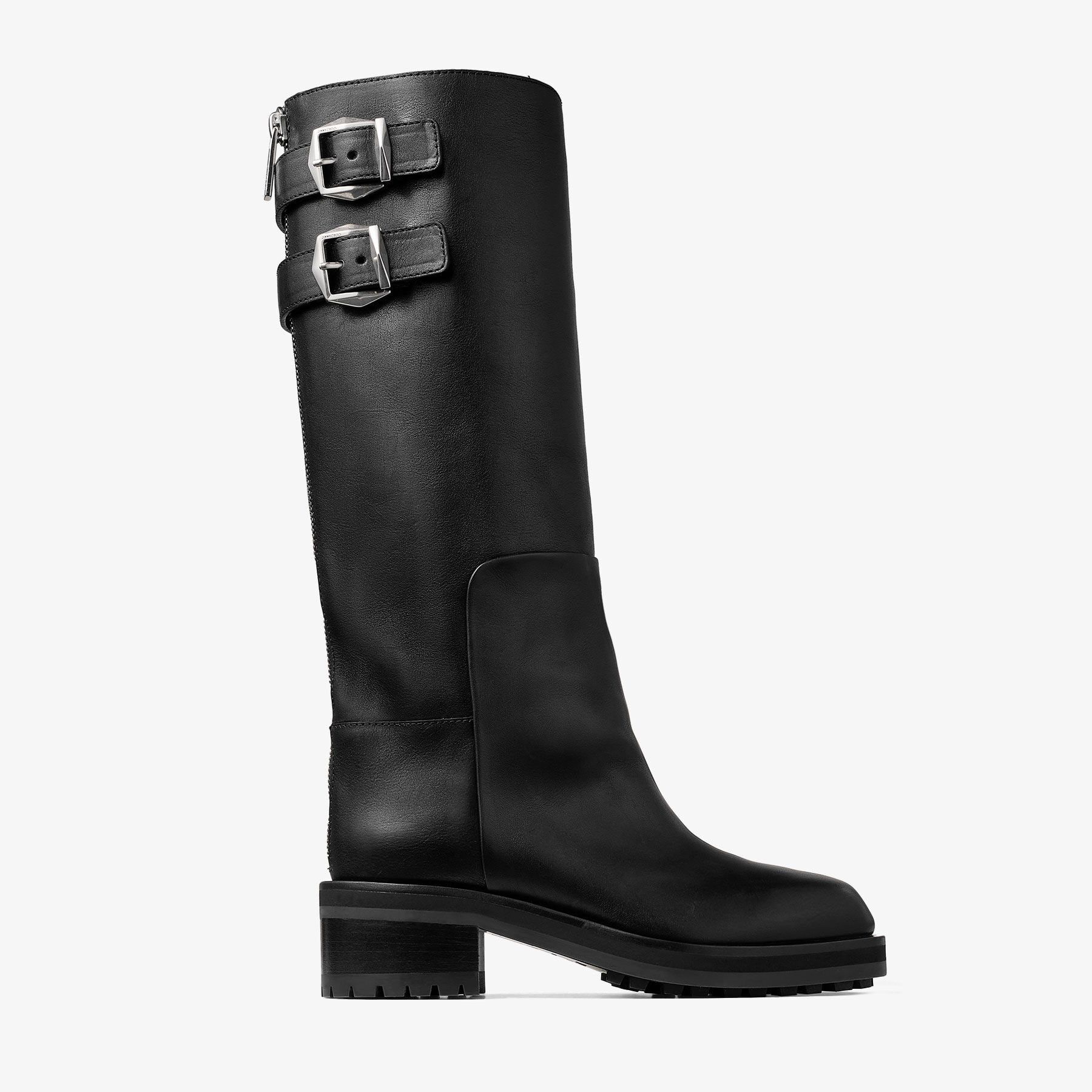 Jimmy Choo o1s22i1n1024 Brooklyn 50 Boots in Black Size US 10 / IT 40 - 1 Thumbnail