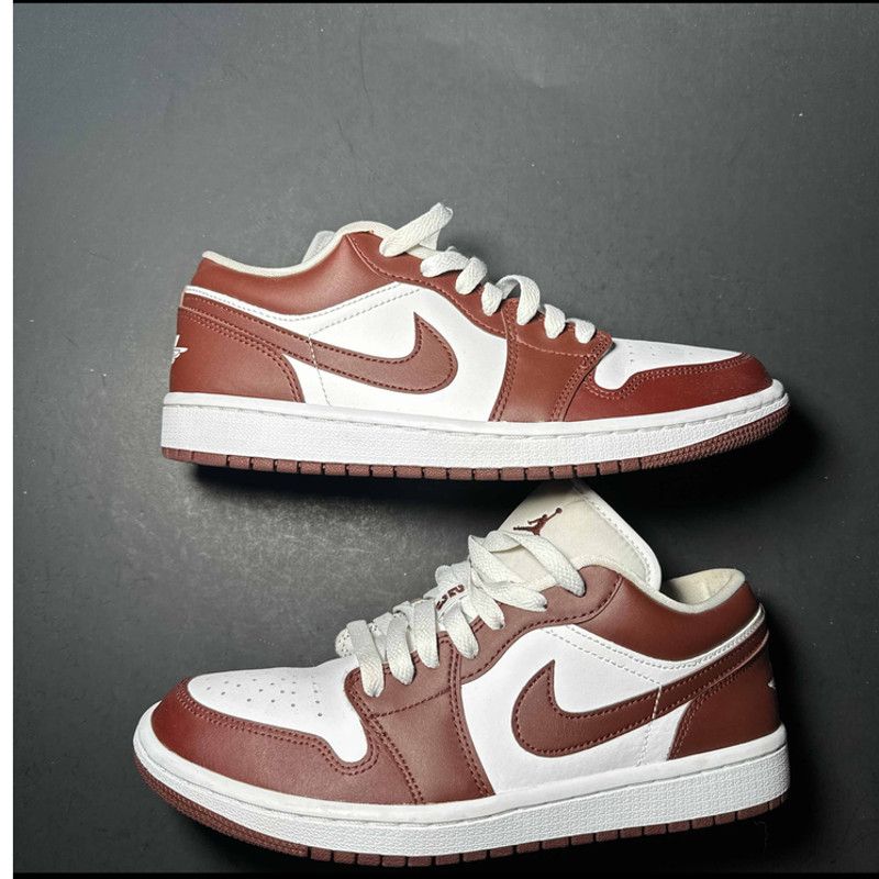 image of Wmns Air Jordan 1 Low 'bronze Eclipse' Shoe Size 9 in Brown, Women's