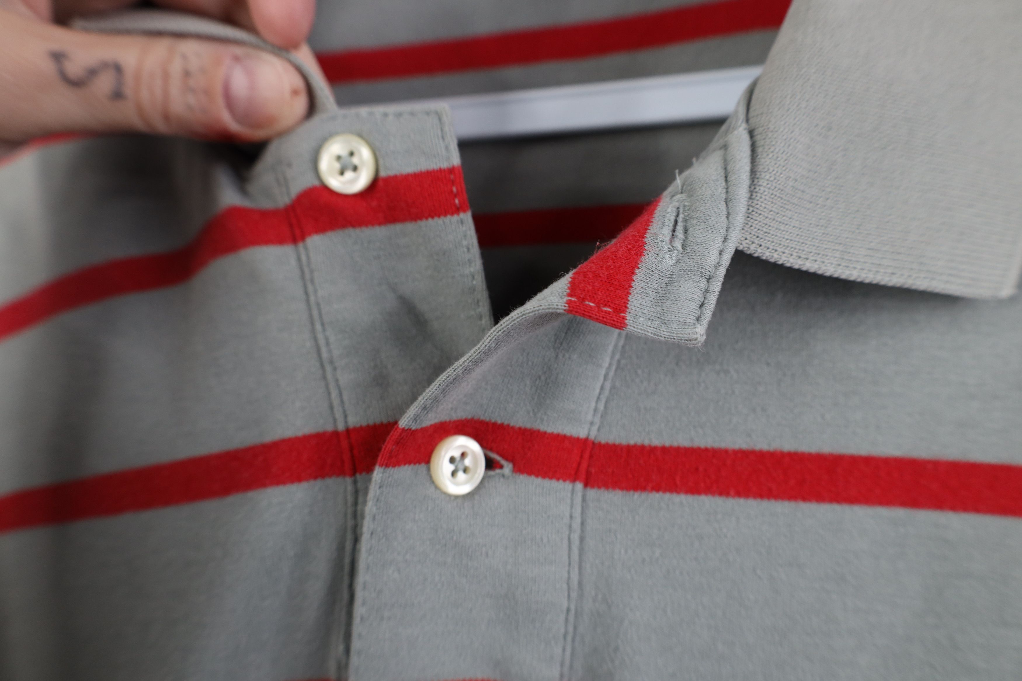 Ralph Lauren Vintage Y2K Ralph Lauren Cotton Knit Striped Golf Polo Shirt Size US L / EU 52-54 / 3 - 5 Thumbnail
