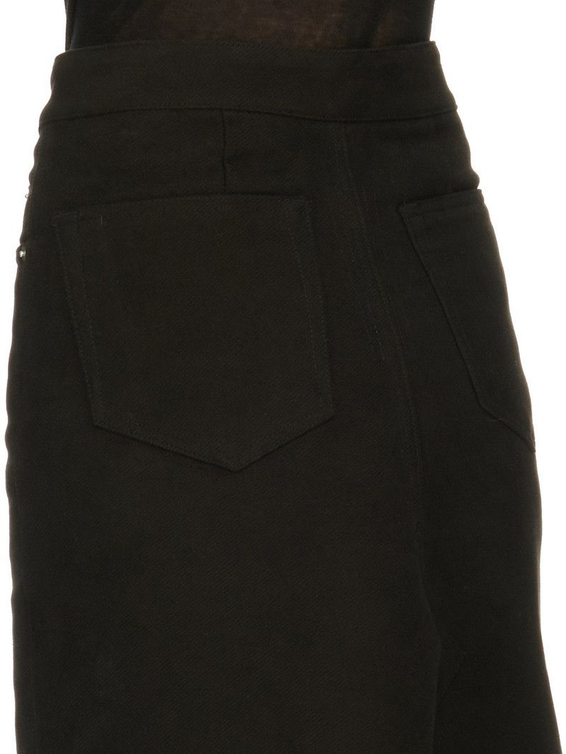 Rick Owens o1y0126 Midi Skirt in Black Size 28" / US 6 / IT 42 - 5 Thumbnail