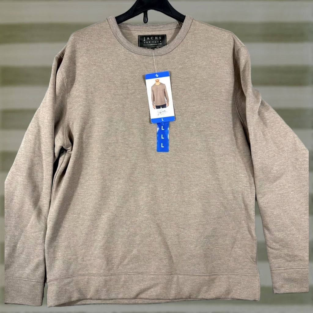 Vintage JACHS Sweatshirt Mens L Light Brown Crew Neck Stretch Long Sleeve Pullover NWT Shirt Mens Size US L / EU 52-54 / 3 - 1 Thumbnail