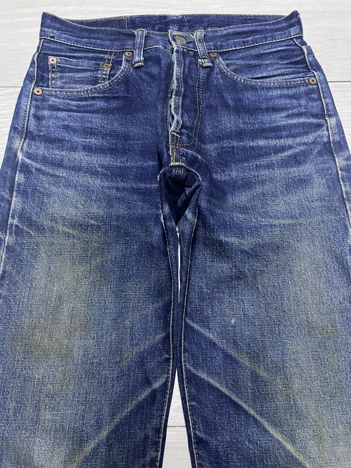 Japanese Brand Vintage Orange Helmet Dic Union Made Selvedge Jeans Size US 26 / EU 42 - 3 Thumbnail