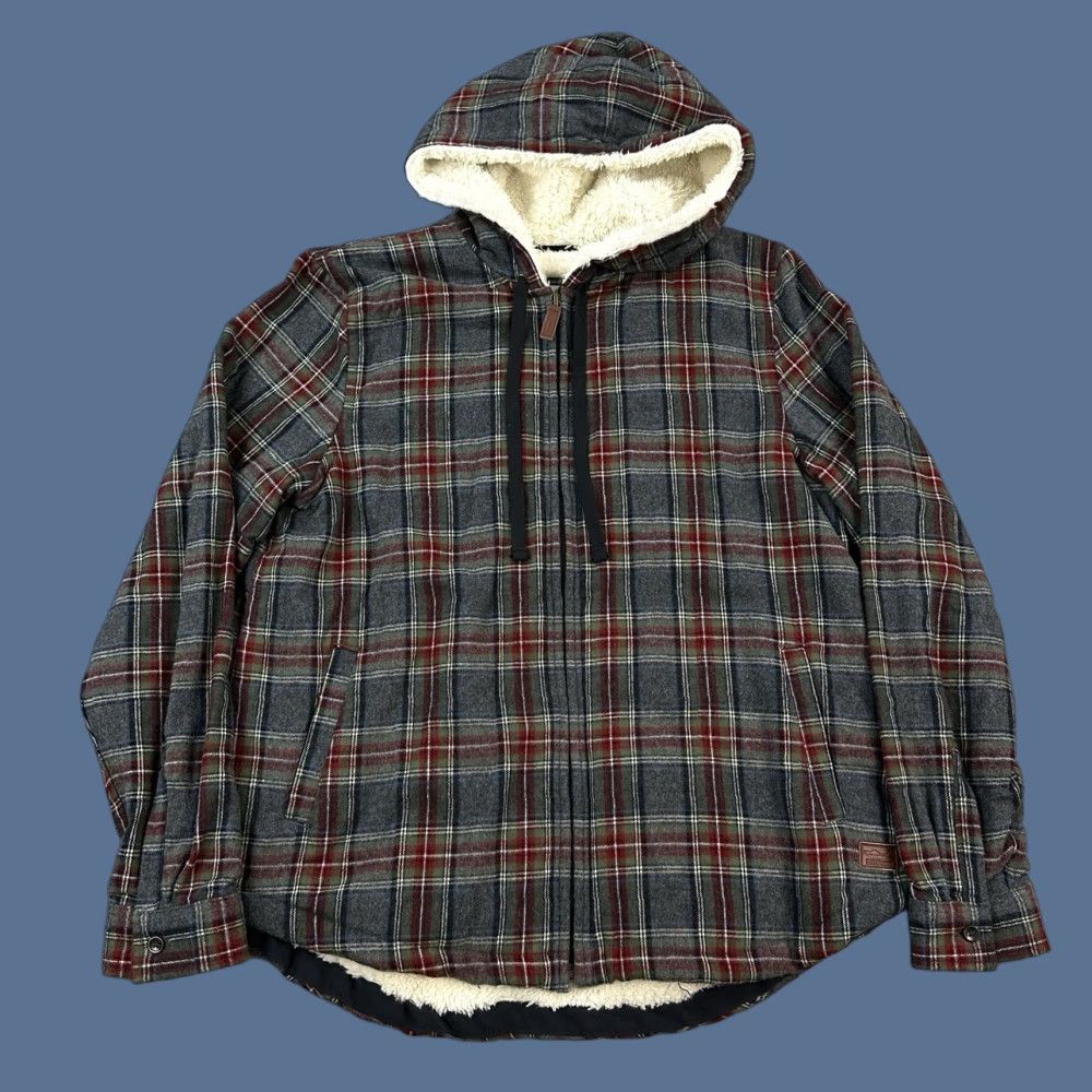 Vintage LL Bean Hoodie Women's Medium Scotch Plaid Relaxed Sherpa Lined Flannel Jacket Size M / US 6-8 / IT 42-44 - 1 Thumbnail