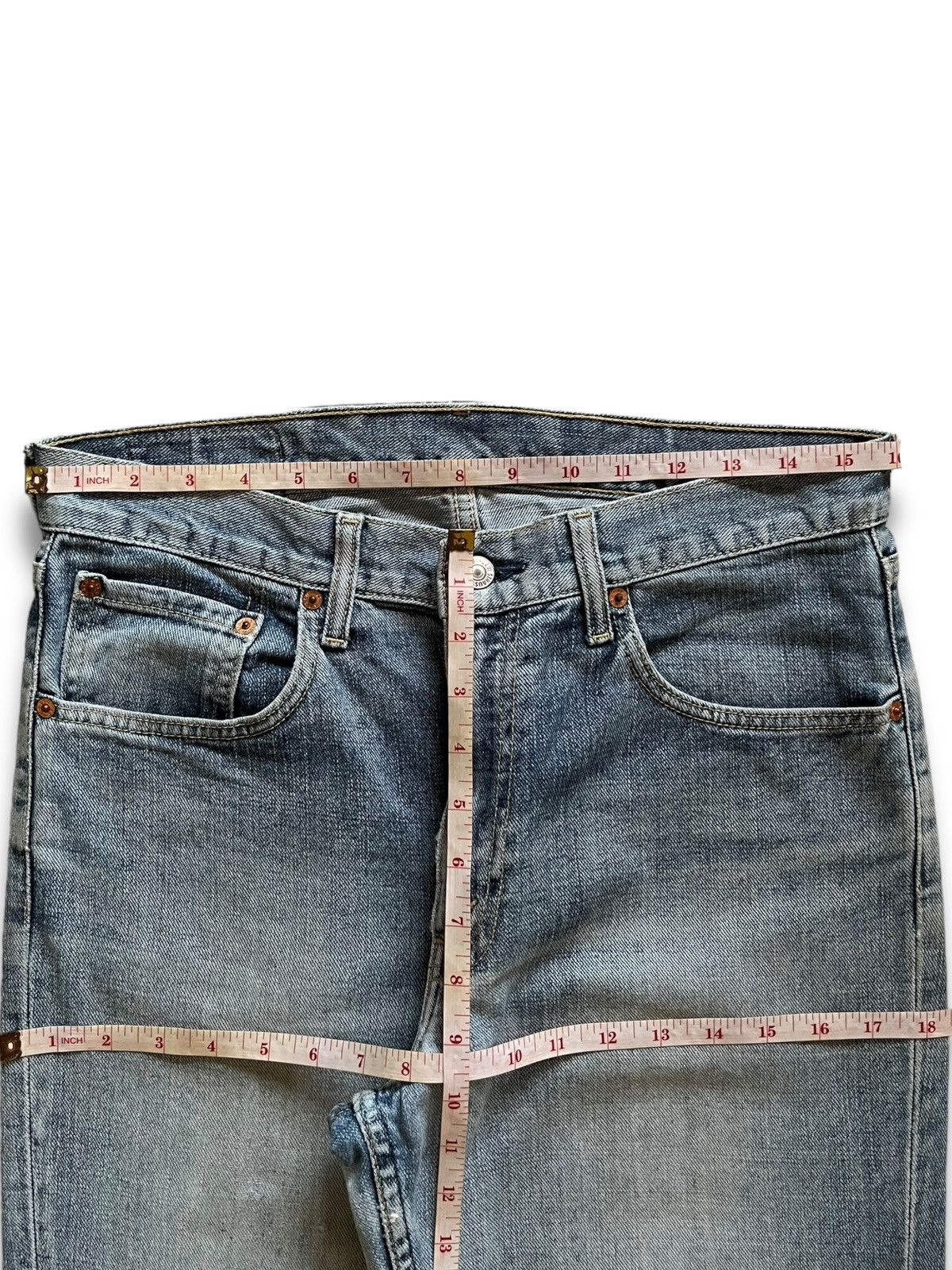 Levi's × Levi's Vintage Clothing Vintage 90s Levis 533 Faded Wash Distressed Loose Jeans Size US 32 / EU 48 - 11 Thumbnail