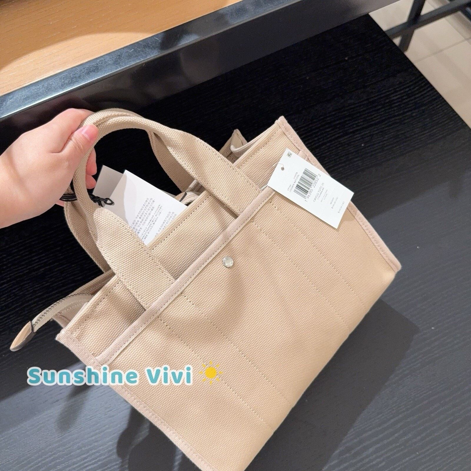 Coach NWT COACH Beige Tote Bag Shoulder Bag CP164 Silver/Dark Size ONE SIZE - 3 Thumbnail