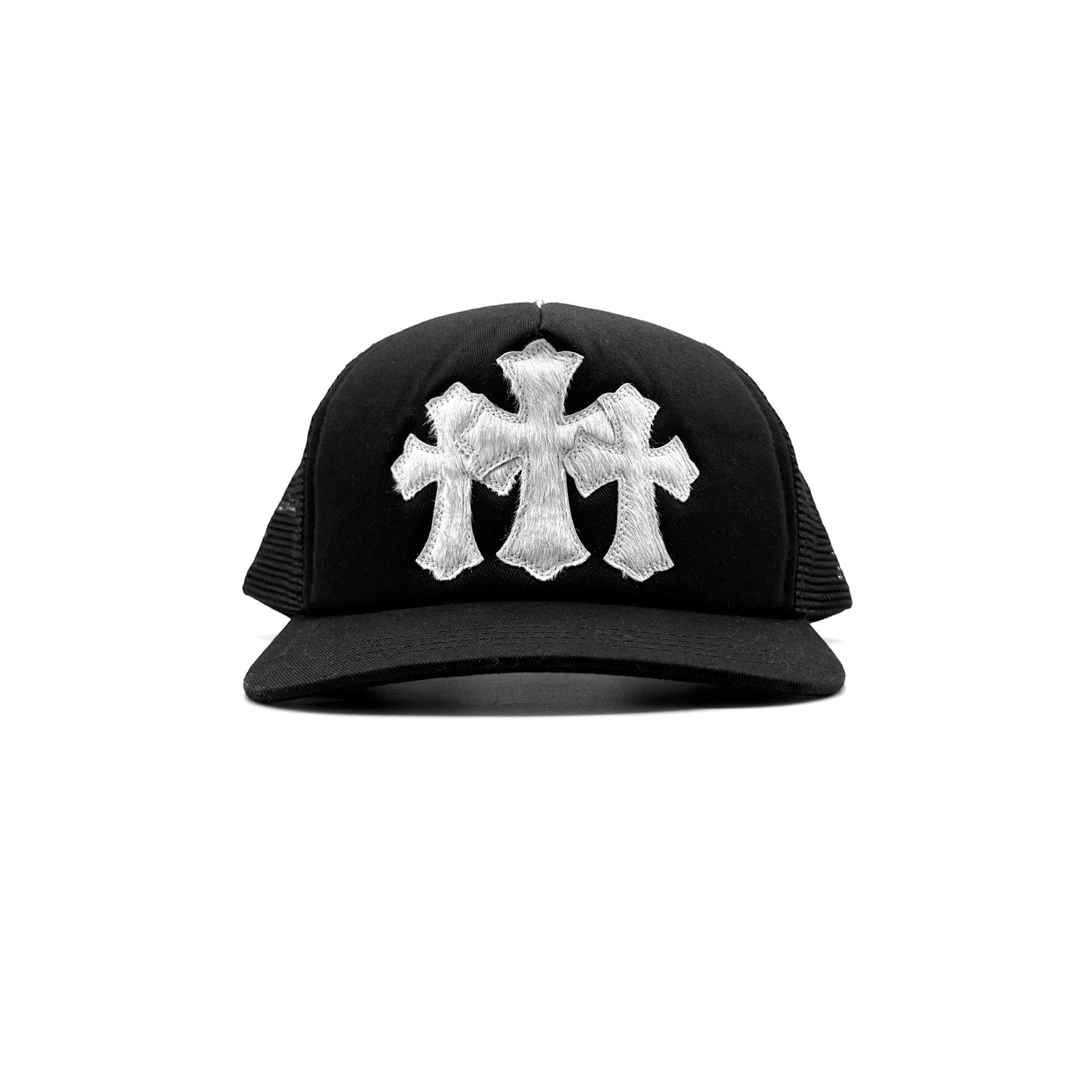 Chrome Hearts Chrome Hearts Pony Hair Triple Cross Patch Baseball Cap Size ONE SIZE - 1 Thumbnail