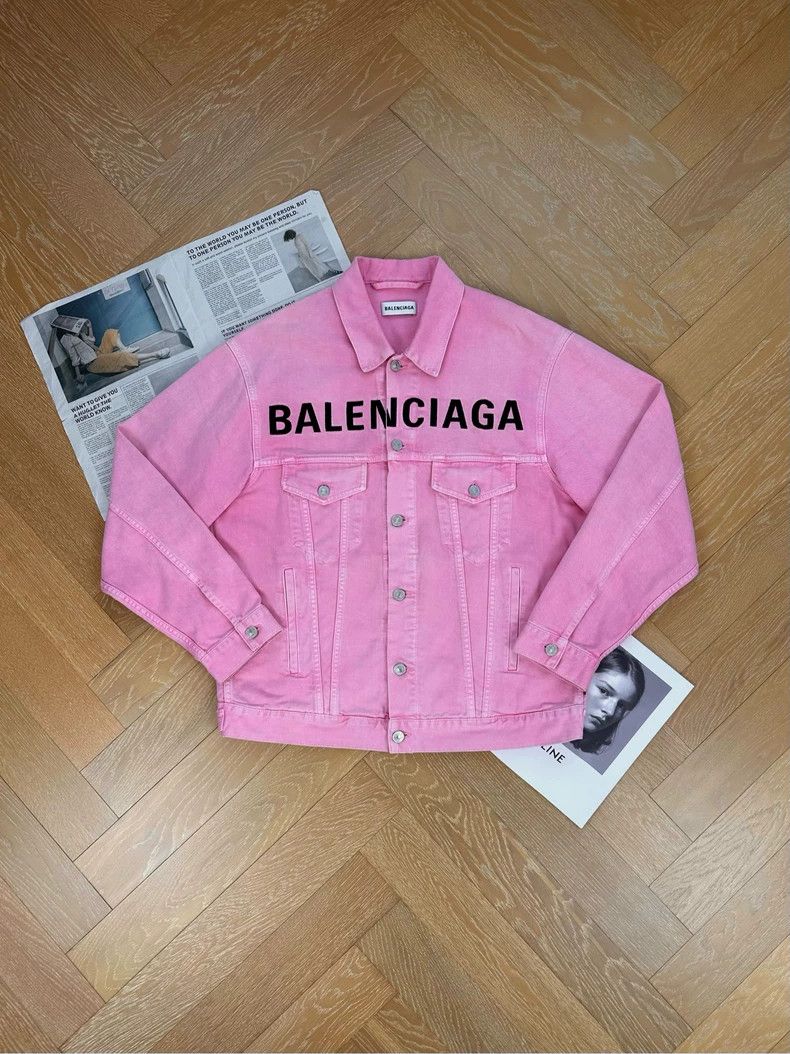 Balenciaga Balenciaga Solid Color Front Logo Letter Printed Denim Jac Size XXS / US 00 / IT 34 - 1 Thumbnail