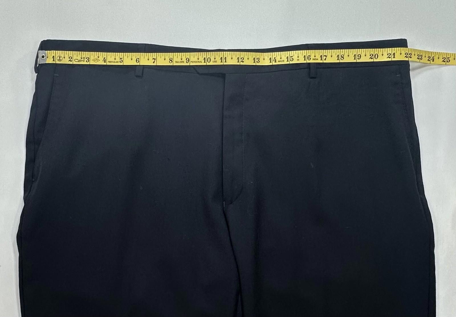 Jos. A. Bank Jos A Bank Uncuffed Tailor Wool Dress Pants Black Mens 44/37 Size US 44 / EU 60 - 3 Thumbnail