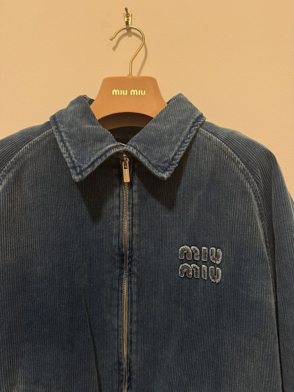 Miu Miu Miu Miu Denim Corduroy Bomber Jacket Size M / US 6-8 / IT 42-44 - 3 Thumbnail