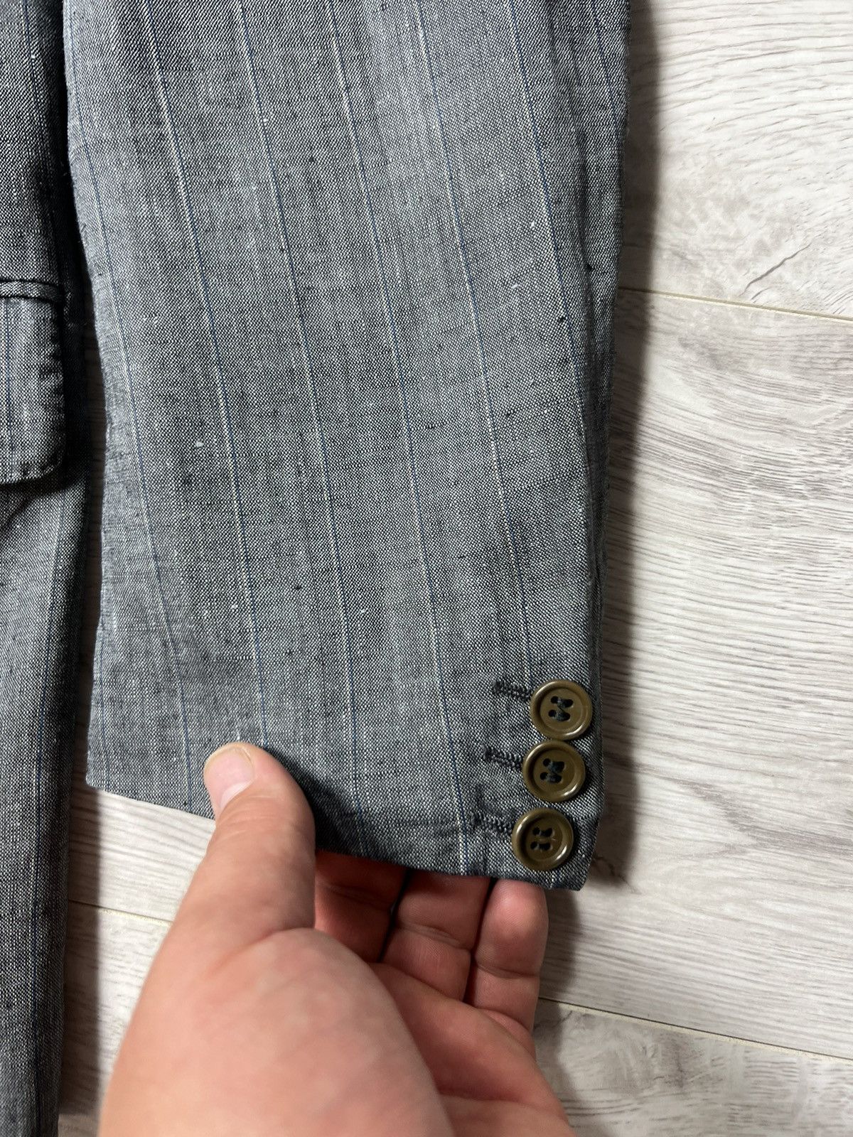 Corneliani Vintage Corneliani Linen Striped Blazer Jacket 2 Button Sz50 Size 40R - 7 Thumbnail