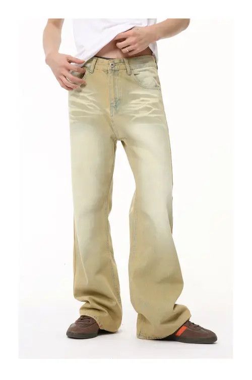 Other Distressed yellowed vintage flared washed jeans Size US 32 / EU 48 - 8 Thumbnail