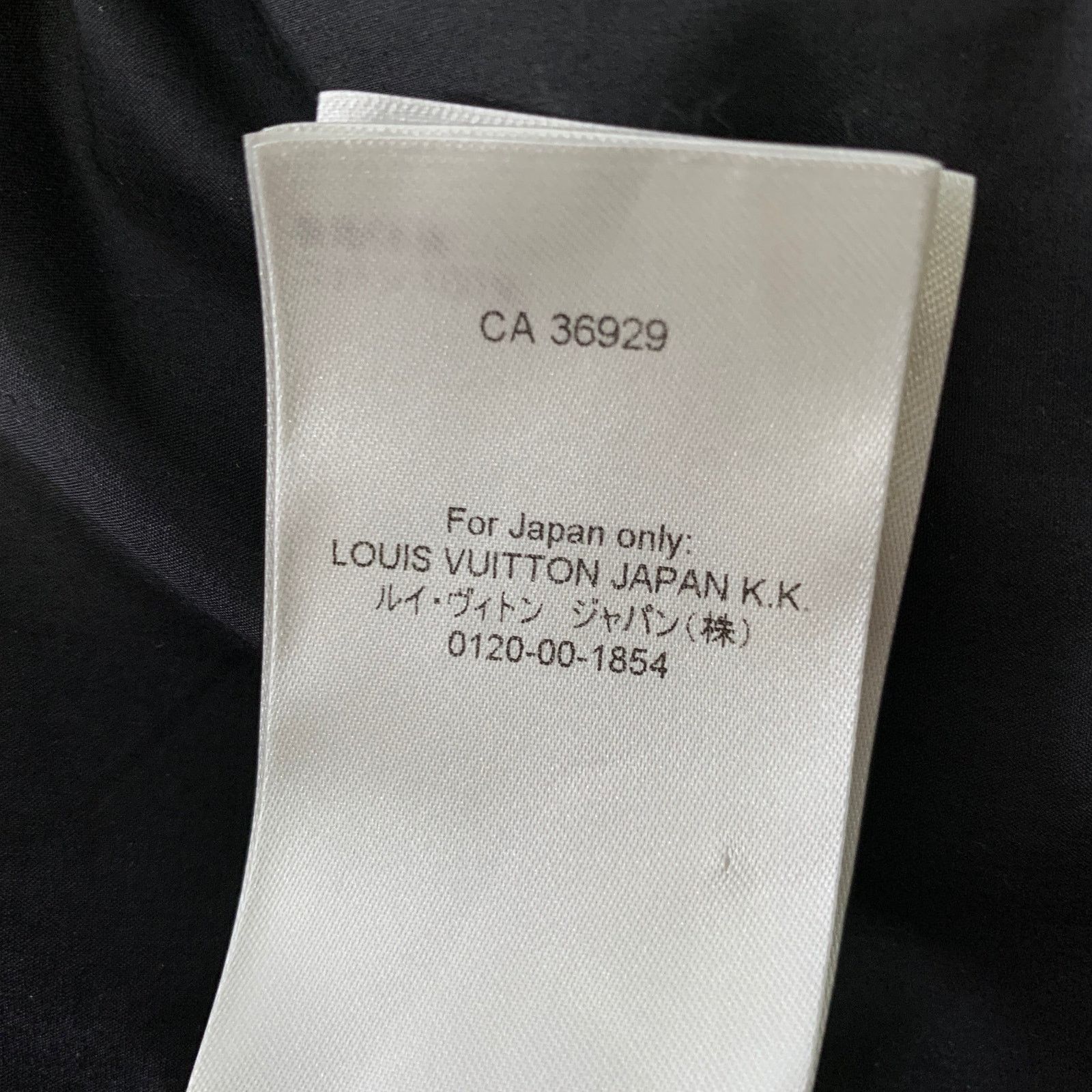 LOUIS VUITTON Size XL Black Cotton Layered Long Sleeve Shirt