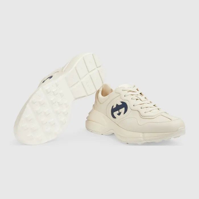 Gucci oc11z526 Interlocking G Rhyton Sneakers in Ivory Size US 14 / EU 47 - 5 Thumbnail