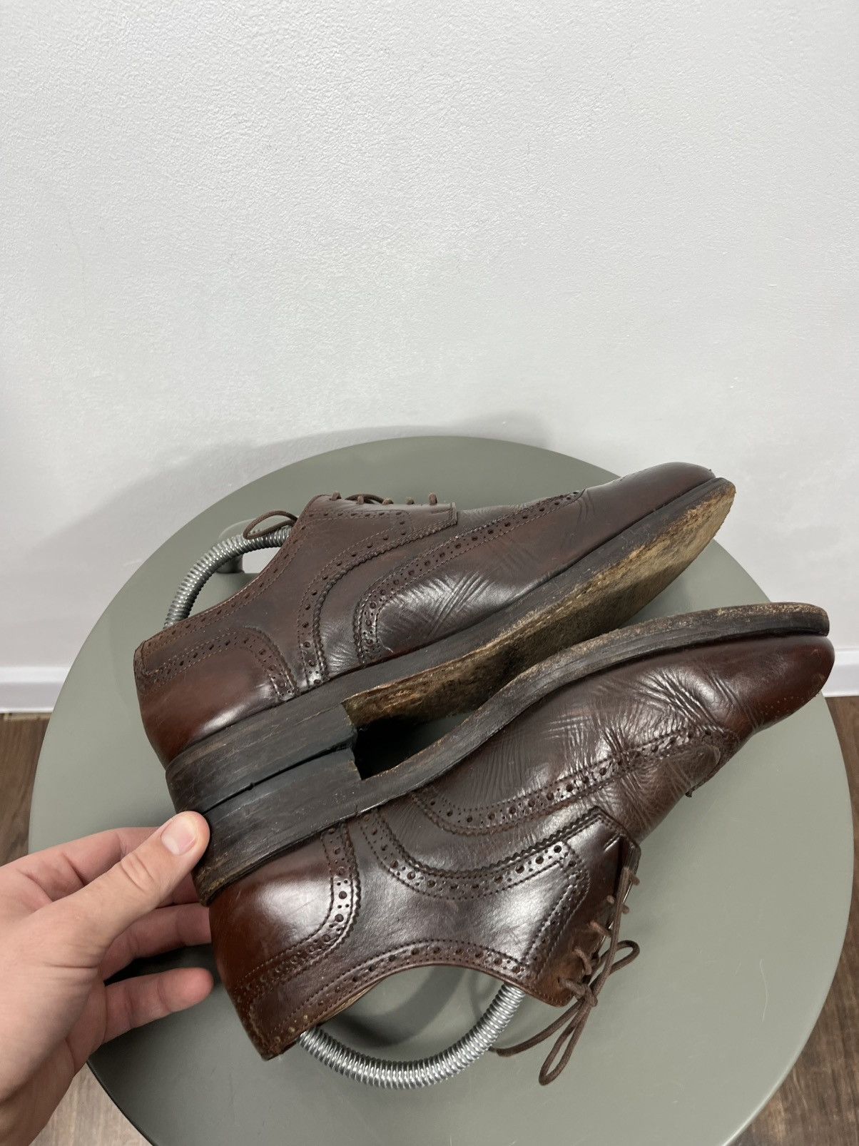 Leather Vintage Brown Leather Brogue Oxford Shoes US 8 Men Size US 8 / EU 41 - 10 Thumbnail