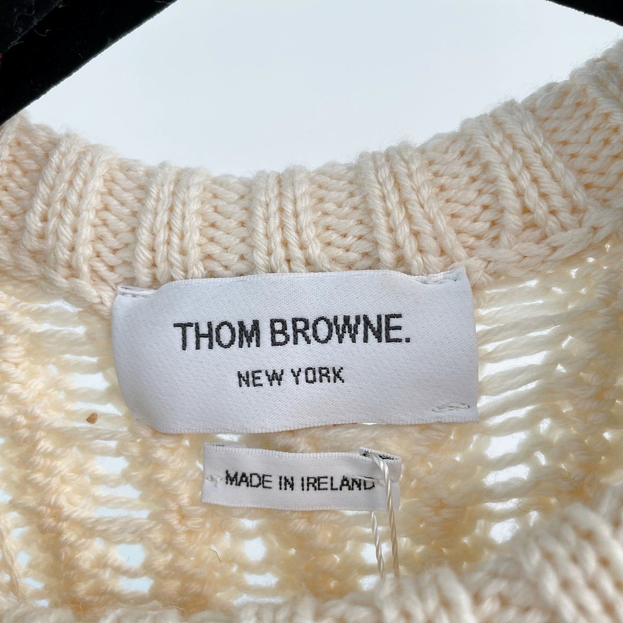 Thom Browne TB crewneck colorblock stripe knit top 38 Size XS / US 0-2 / IT 36-38 - 6 Thumbnail