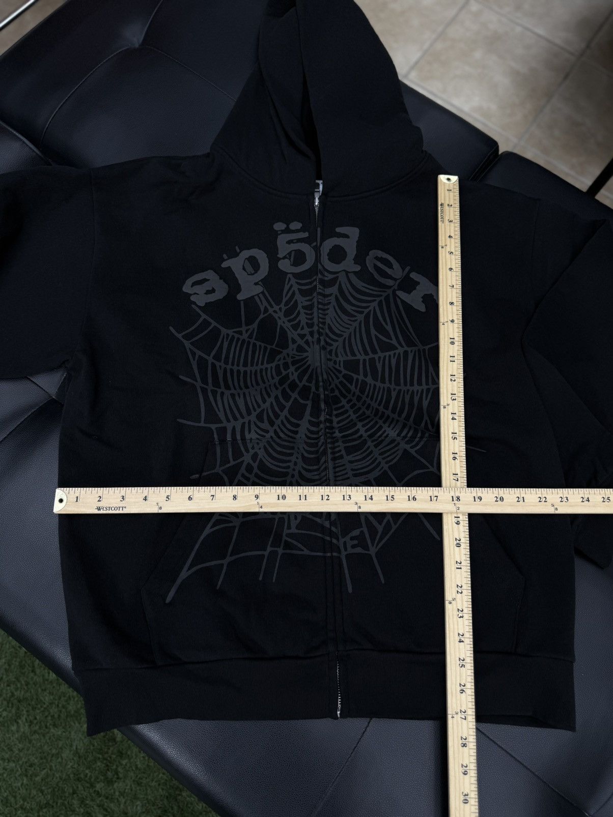 Sp5der Sp5der Worldwide Phantom Black Zip Hoodie Size XL (NEW) Size US XL / EU 56 / 4 - 5 Thumbnail