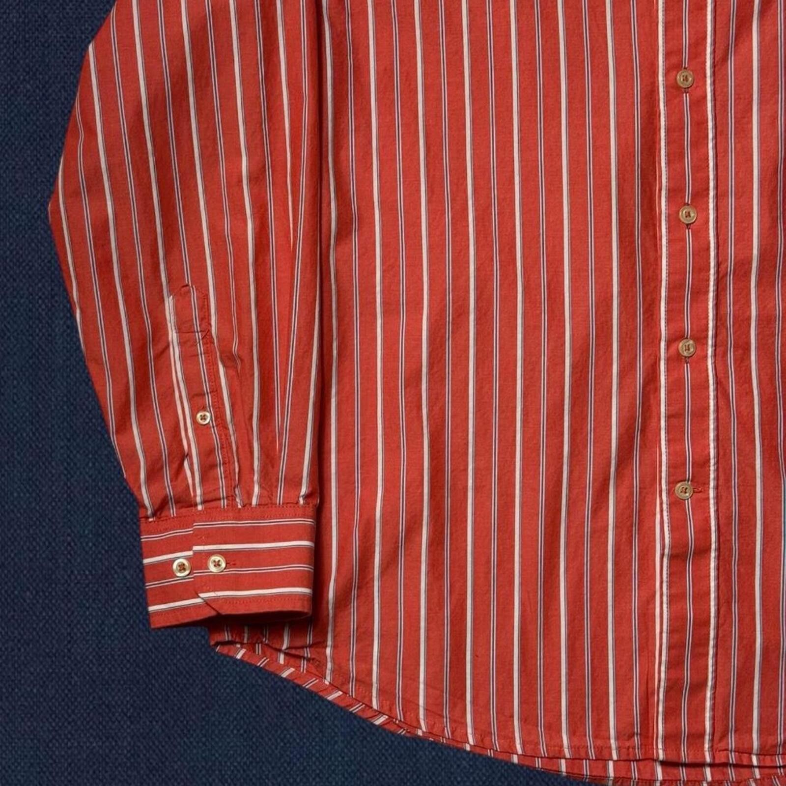 Izod IZOD striped button down shirt large red white cotton Size US L / EU 52-54 / 3 - 3 Thumbnail