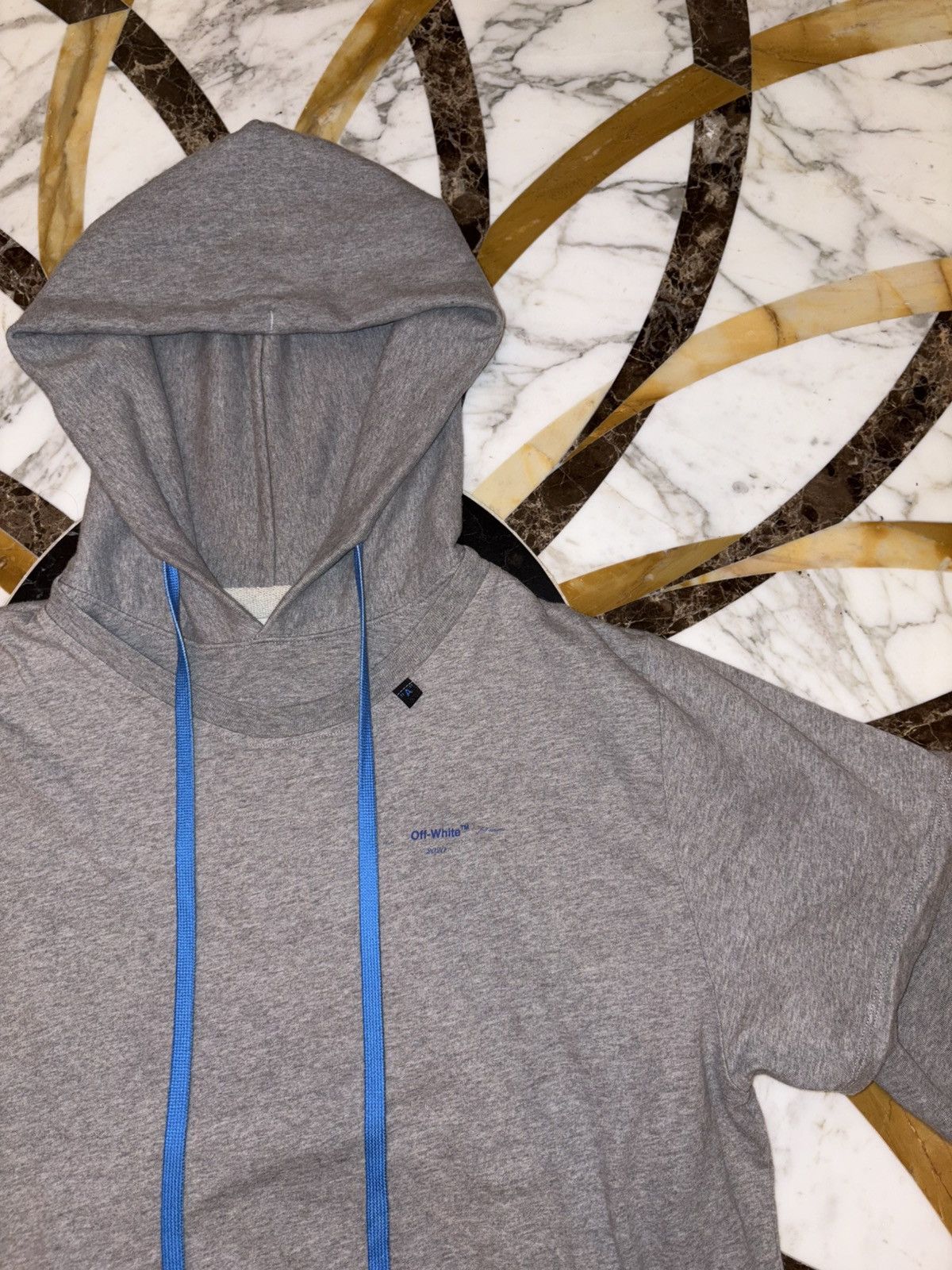 Off-White Off-White Oversized Double Sleeve Hooded Sweatshirt 'Grey' Size US S / EU 44-46 / 1 - 10 Thumbnail