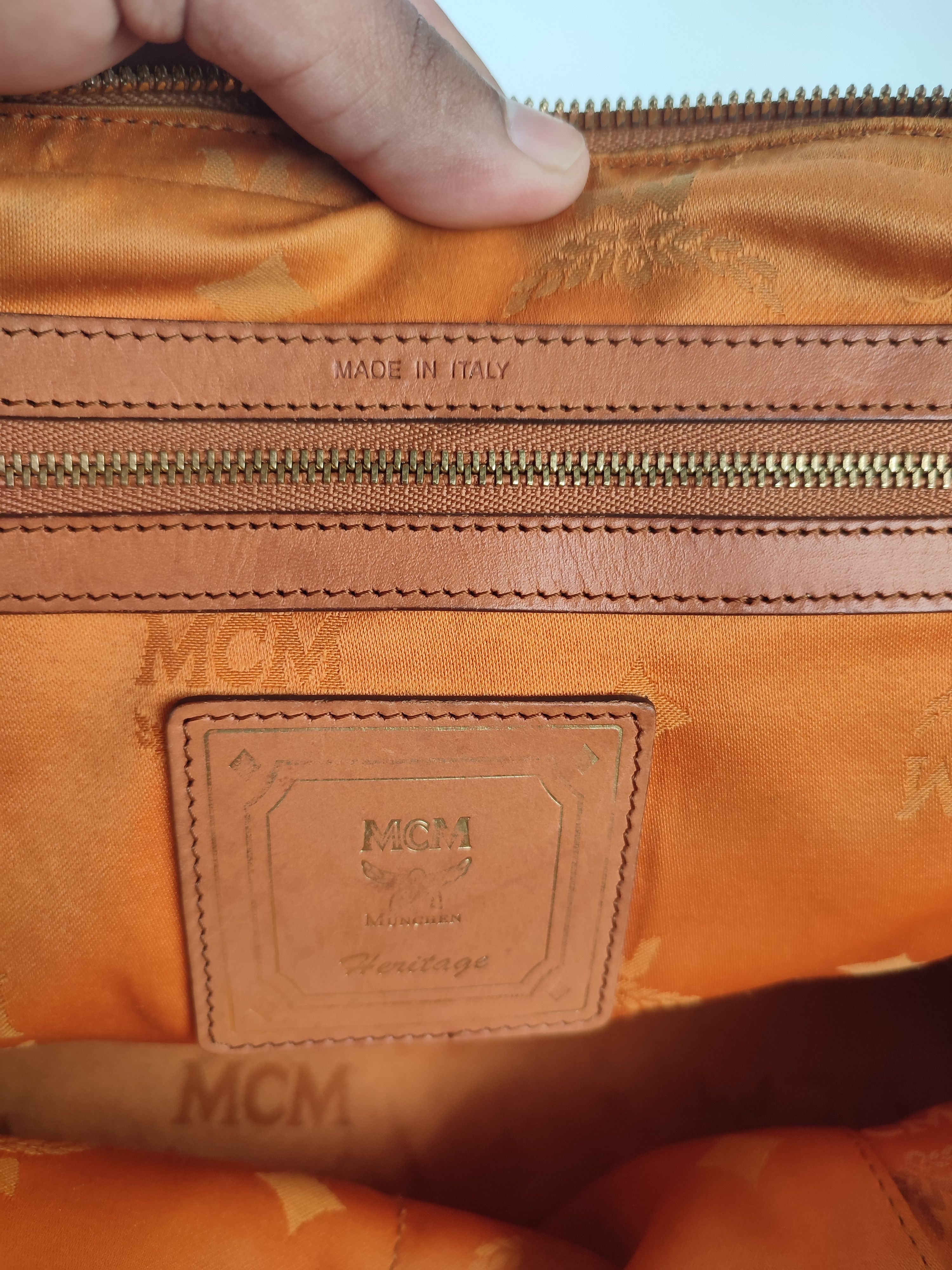 MCM AUTHENTIC MCM COGNAC HERITAGE ALMA HANDBAG Size ONE SIZE - 11 Thumbnail