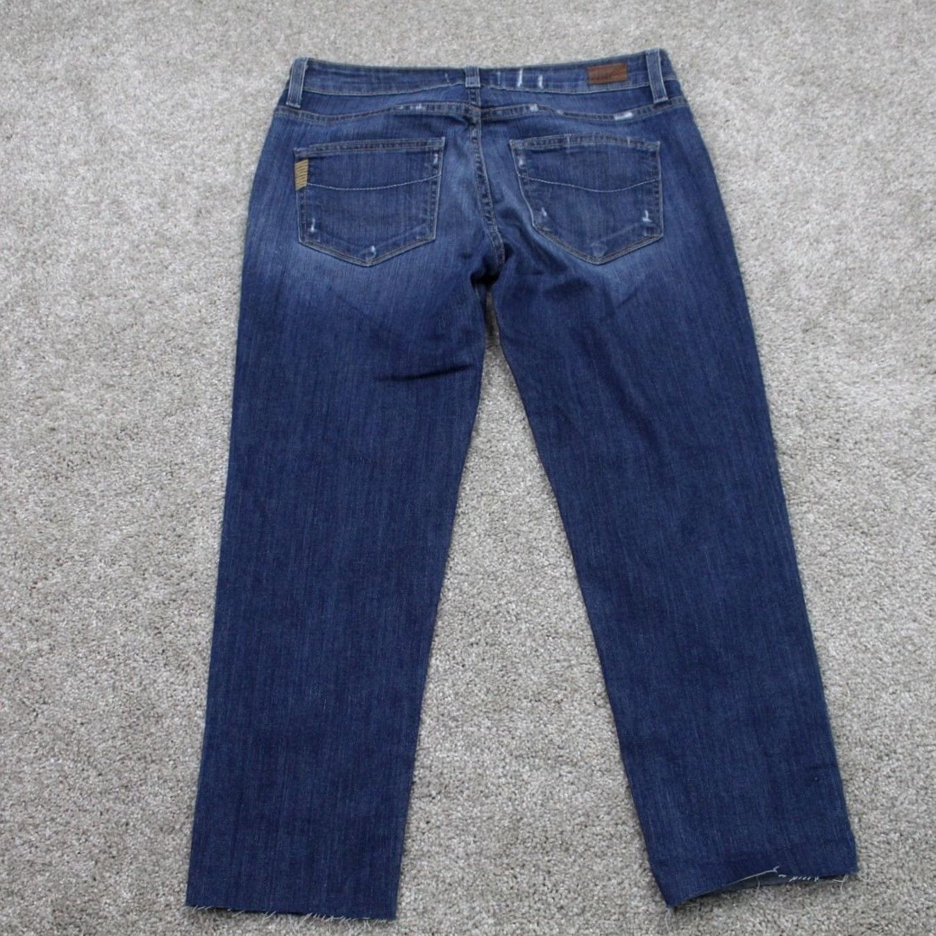 Paige PAIGE Jimmy Skinny Jeans Womens 25 Blue Distressed Capris 22" Inseam Jeans Size 42" / US 20 - 5 Thumbnail