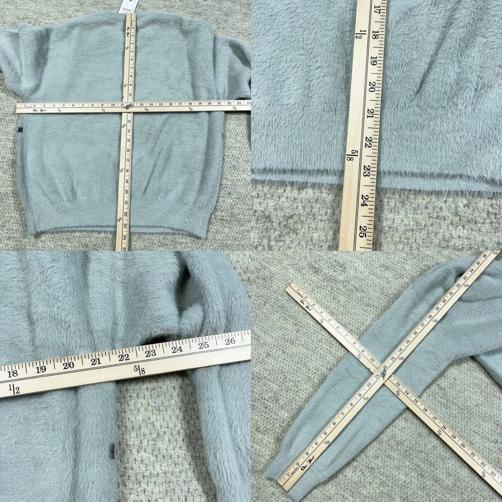 Vintage Simply Southern Sweater Women Medium Gray Fuzzy Aztec Southwestern Adult NEW Size M / US 6-8 / IT 42-44 - 8 Thumbnail
