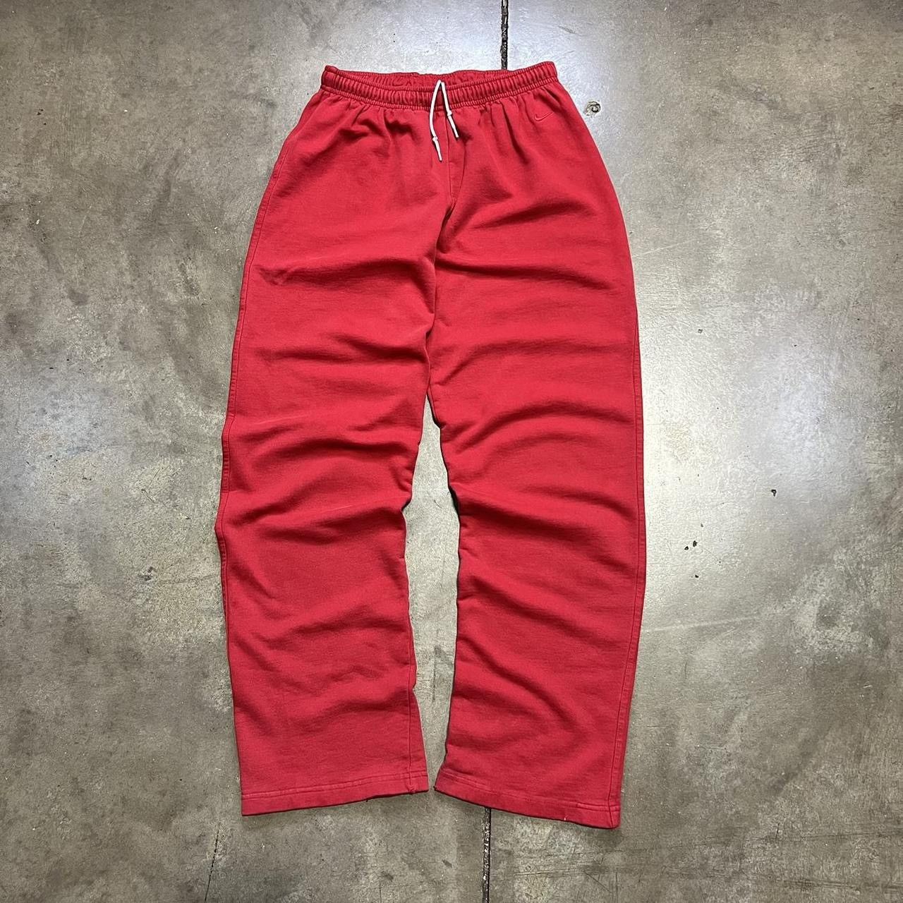 Nike Vintage Nike Sweatpants Wide Leg Baggy Swoosh Cotton Y2K Size US 30 / EU 46 - 2 Thumbnail