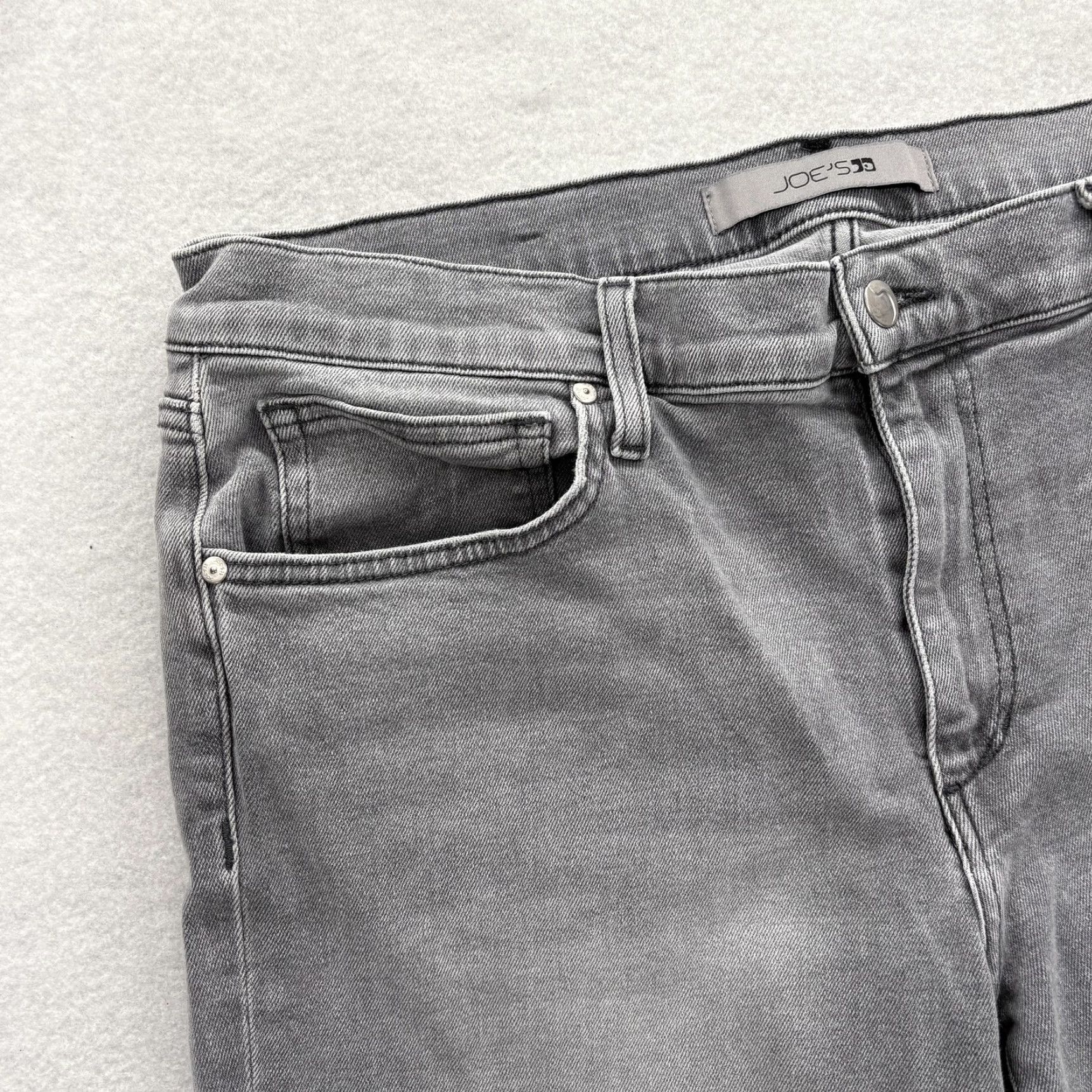 Vintage Joe's Jeans The Brixton Straight Jeans Mens 38x34 Gray Slim Stretch Denim Size US 38 / EU 54 - 3 Thumbnail