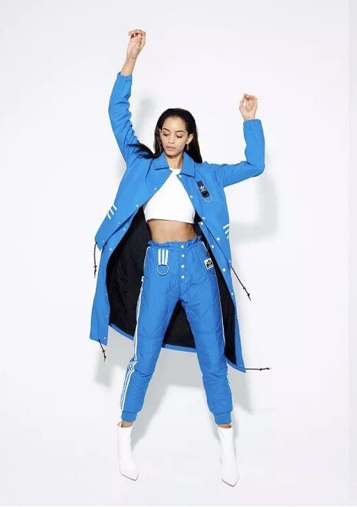 Adidas OLIVIA OBLANC x KENDALL JENNER FW18 TRENCH COAT BLUE Size S / US 4 / IT 40 - 5 Thumbnail