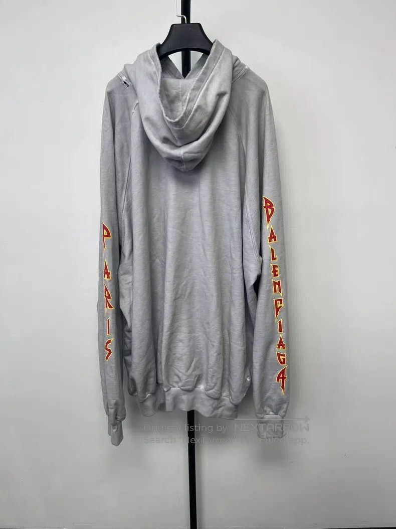 Balenciaga Balenciaga Logo Print Hooded Long Sleeve Sweatshirt Loose Size US L / EU 52-54 / 3 - 2 Thumbnail