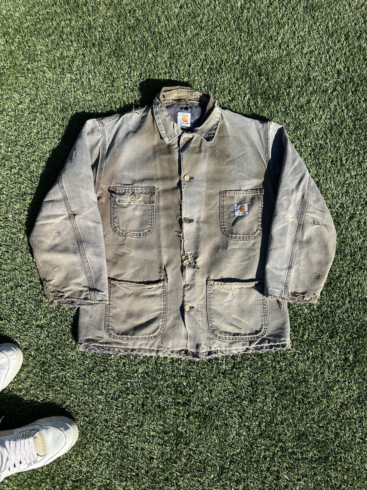Carhartt Thrashed 90s Carhartt barn coat insane fade Size US L / EU 52-54 / 3 - 1 Thumbnail