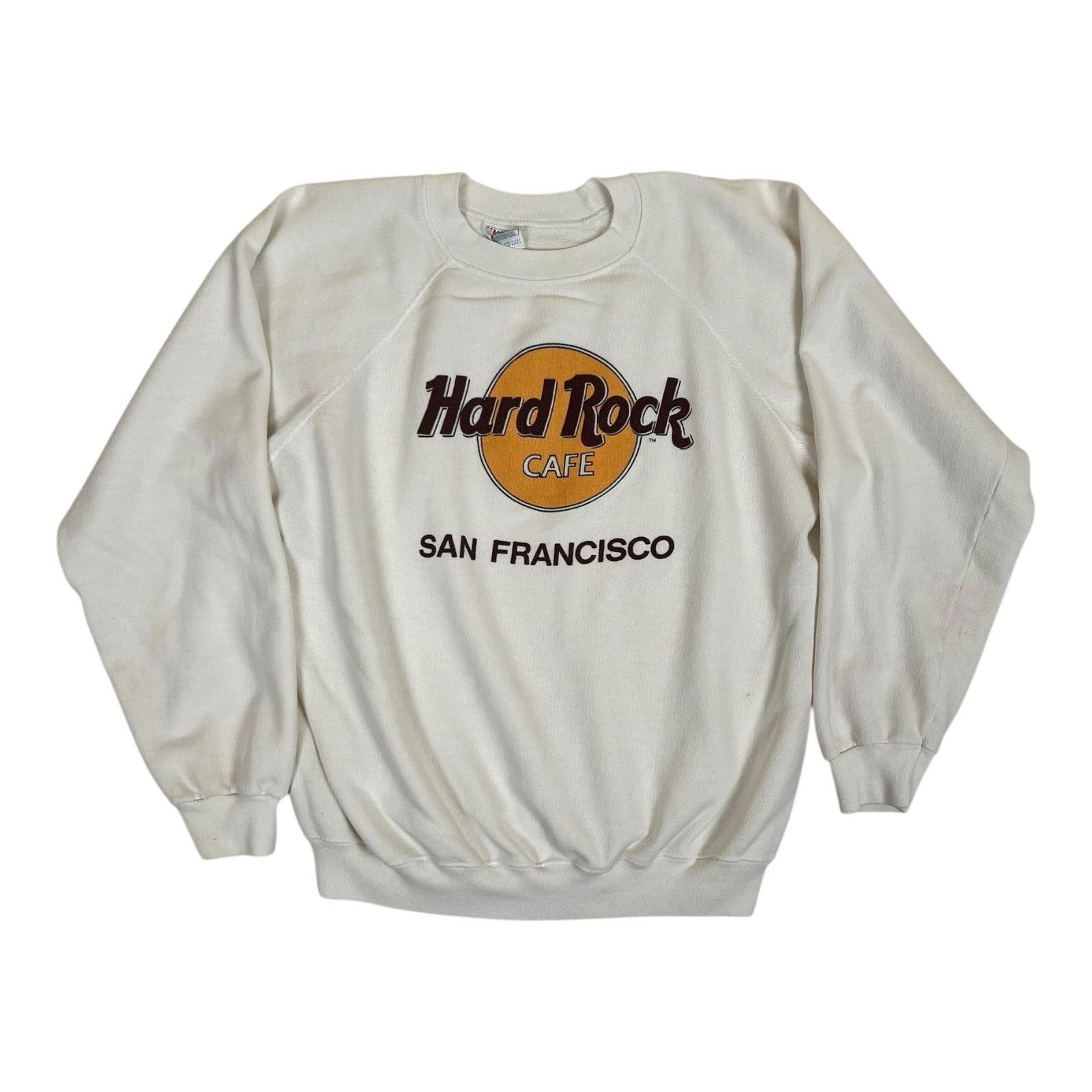 Hanes Vintage Hard Rock Cafe San Francisco Raglan Sweatshirt Size Size US XL / EU 56 / 4 - 1 Thumbnail