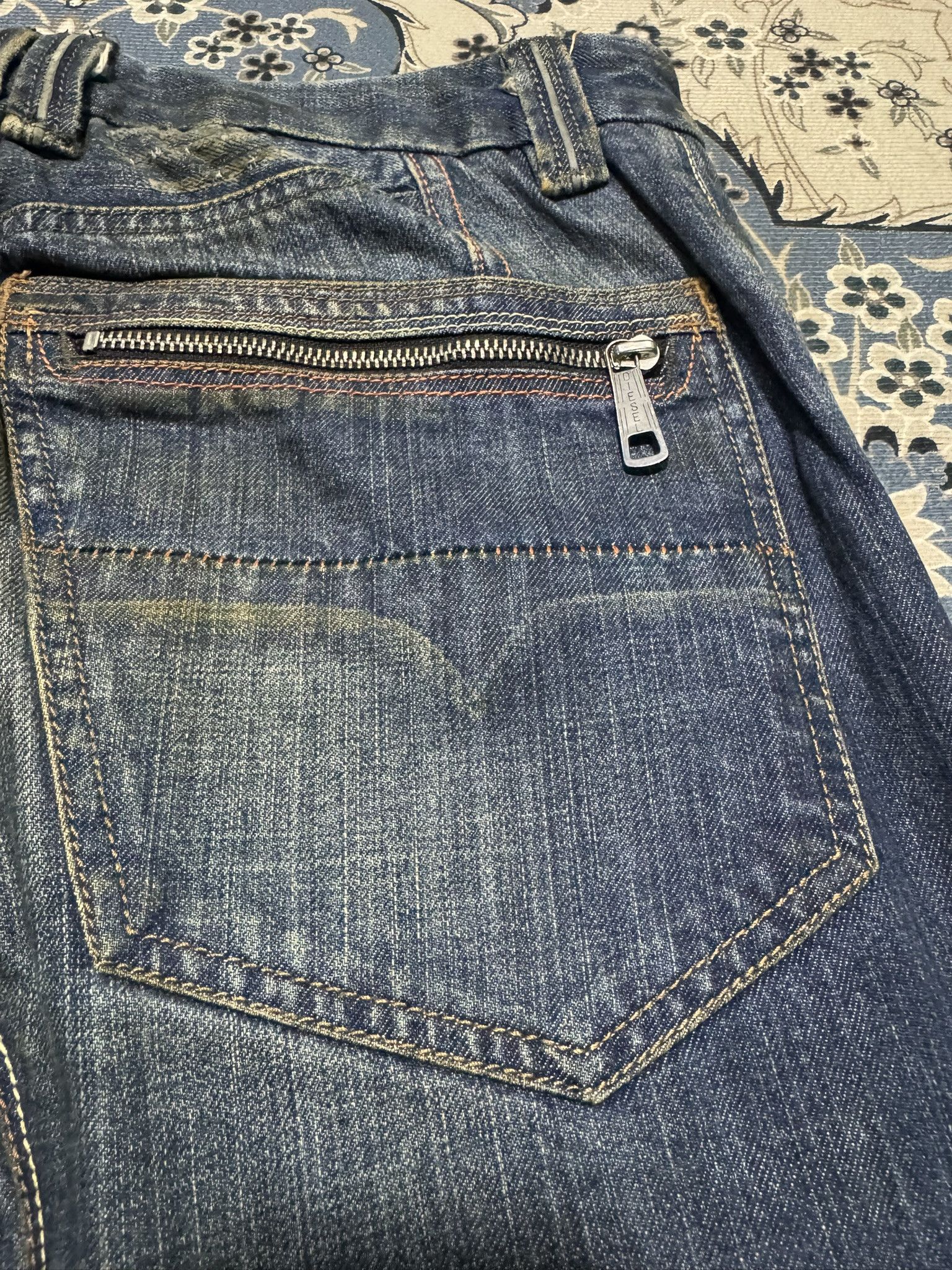 Diesel × Diesel Black Gold Diesel Industry Double Waist Zipper Jeans Buttonfly Size US 33 - 11 Thumbnail