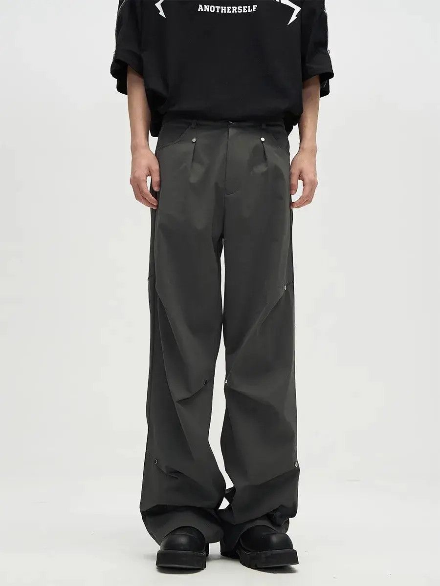 Japanese Brand Cargo baggy flared pleated pants Size US 32 / EU 48 - 3 Thumbnail