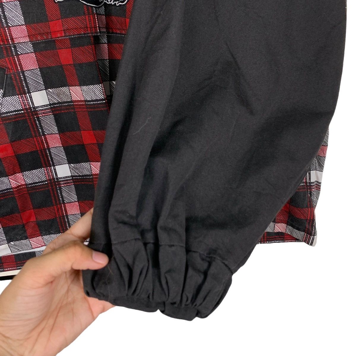 Japanese Brand BARREL ROLL Tartan Hybrid Half Zip Pullover Hoodie #1051-C47 Size US M / EU 48-50 / 2 - 9 Thumbnail