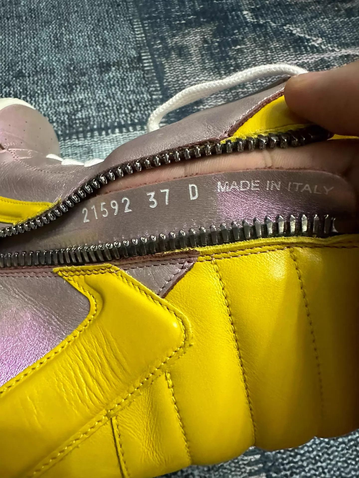Rick Owens Rick Owens colorblock triangle light pink yellow 37 Size US 6.5 / IT 36.5 - 7 Thumbnail