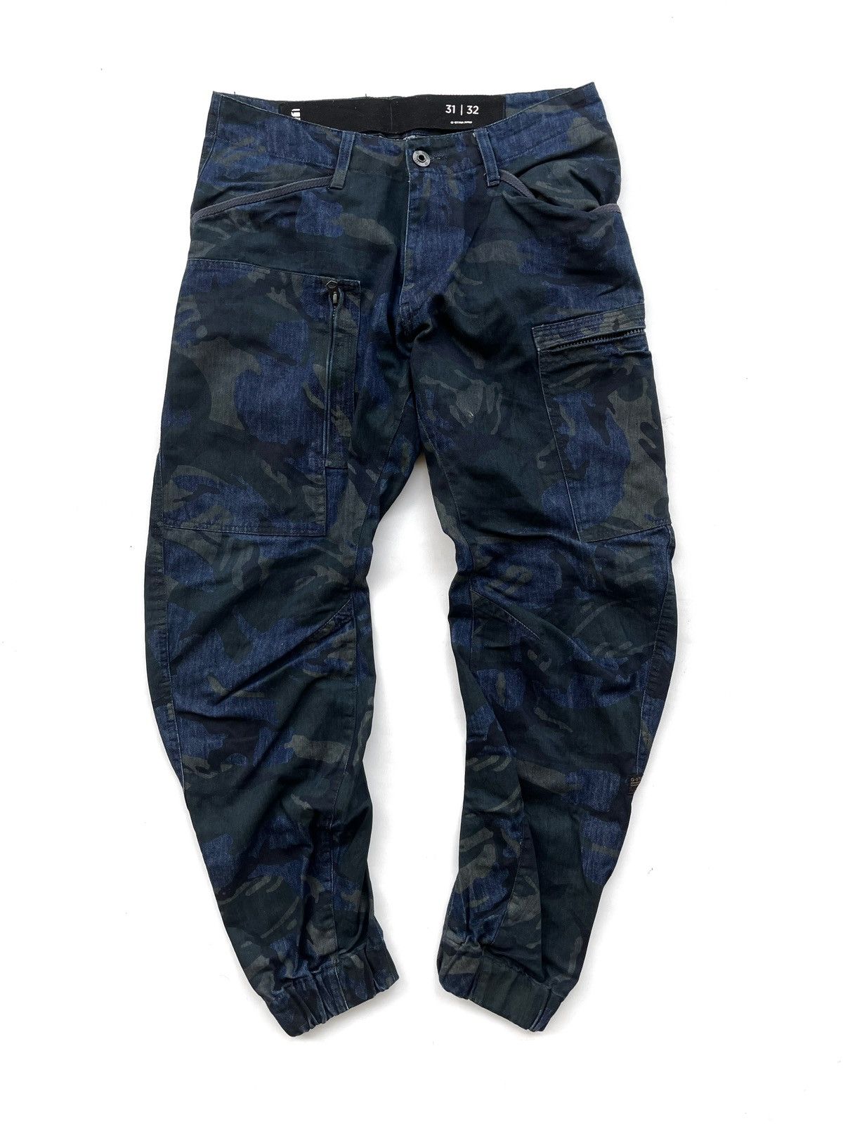 image of G Star Raw G-Star Raw Denim - Cargo Jogger Pants in Camo, Men's (Size 31)