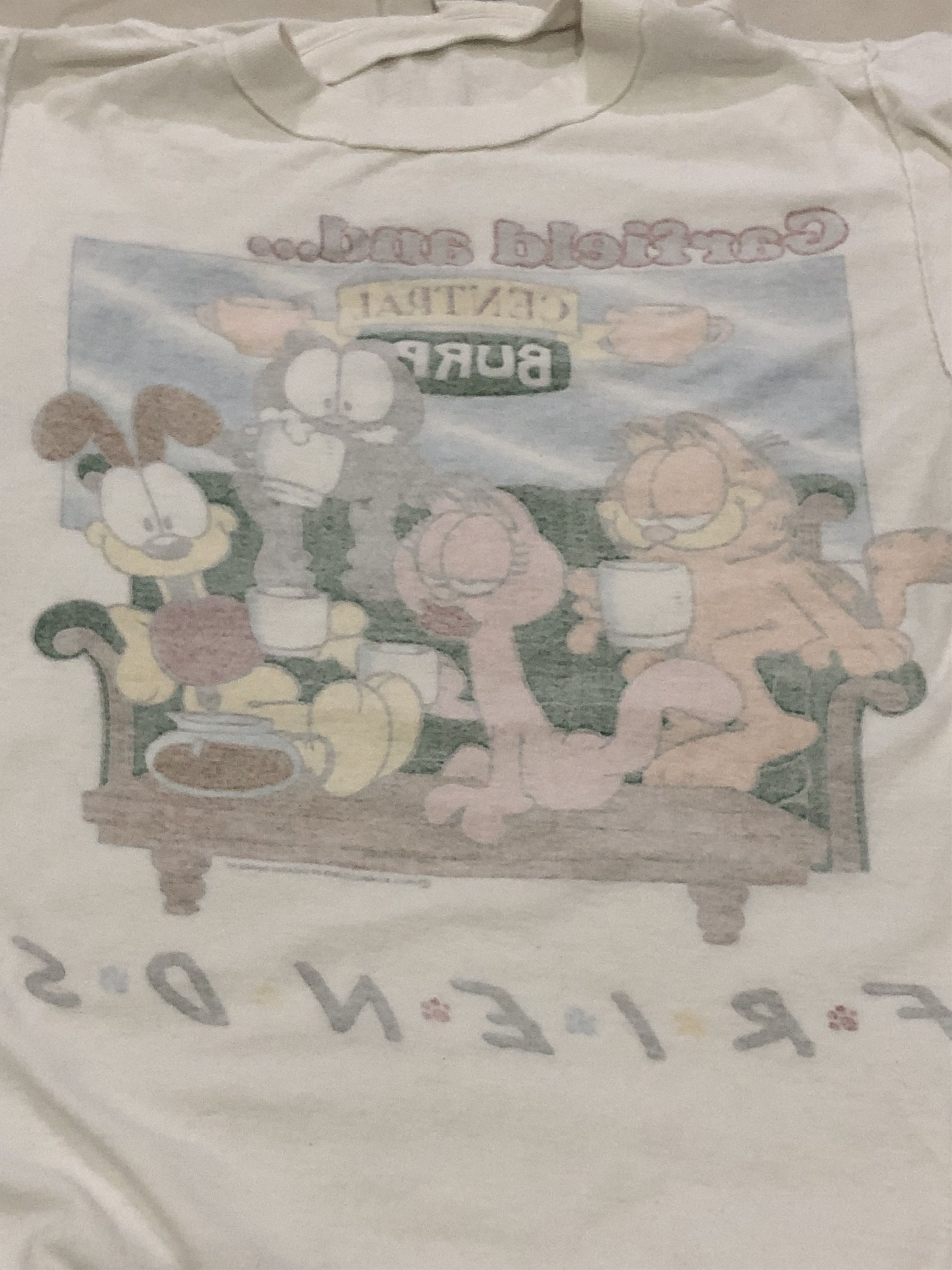Cartoon Network Vintage Garfield “Central Burp” Friends Parody T-Shirt Size US M / EU 48-50 / 2 - 5 Thumbnail