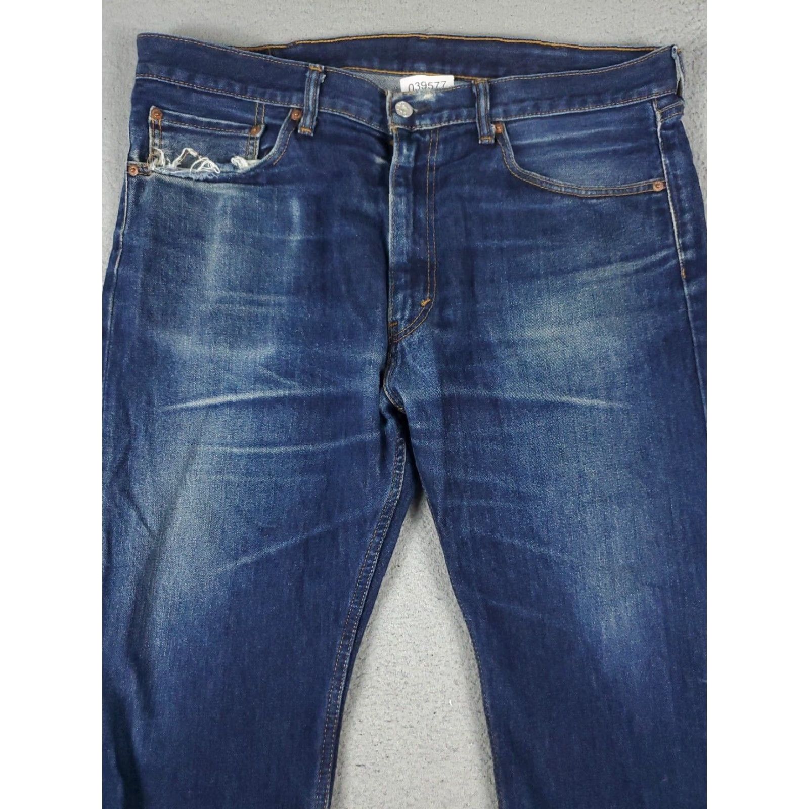 Levi's Levis 505 Jeans Mens 38x30 Blue Straight Leg Denim Pants Casual Regular Fit Size US 38 / EU 54 - 2 Thumbnail