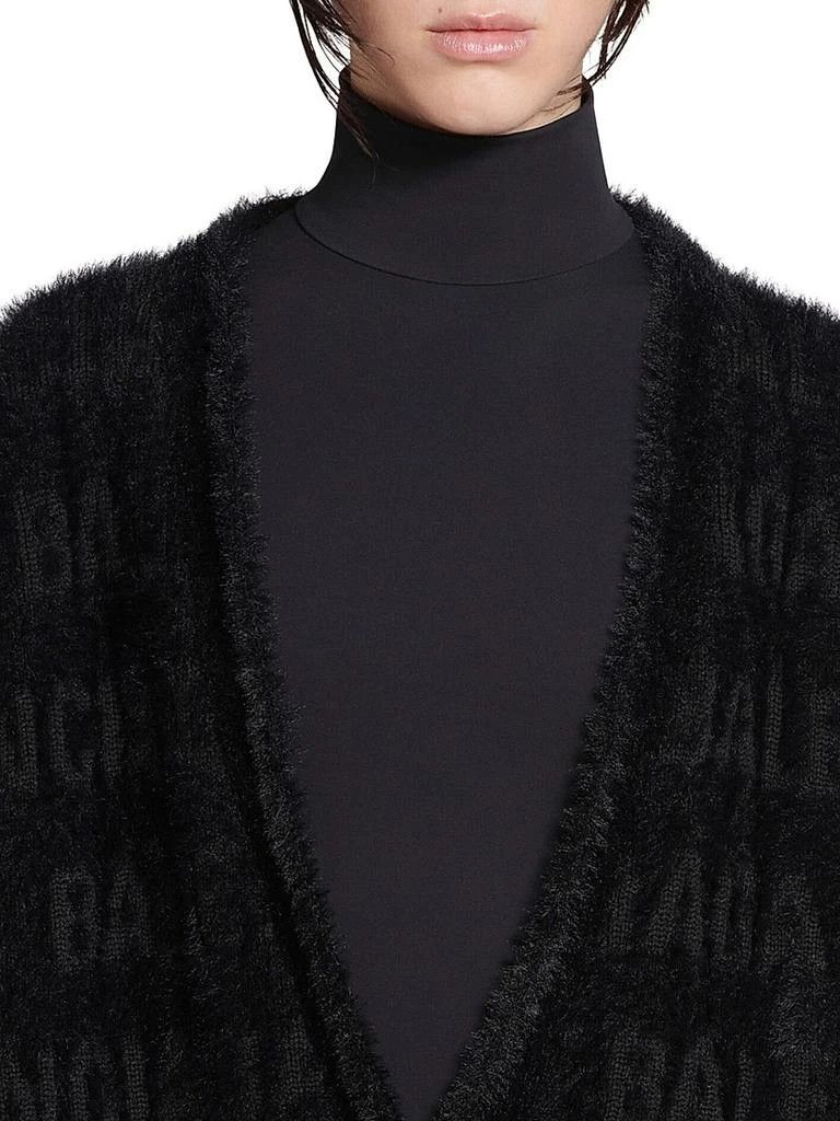 Balenciaga o1tr1nto0226 Bal Horizontal Allover Furry Cardigan In Black Size S / US 4 / IT 40 - 5 Thumbnail