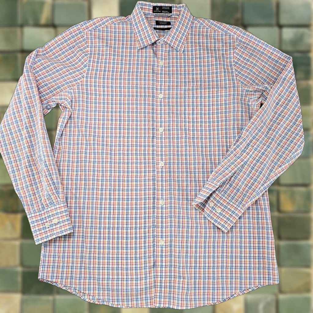 Nordstrom Nordstrom Dress Shirt Mens Large Classics Regular Fit Multi Color Check Cotton Shirt Regular Mens Nordstrom Dress Shirt Color Multicolor Check Cotton Size 42R - 1 Thumbnail