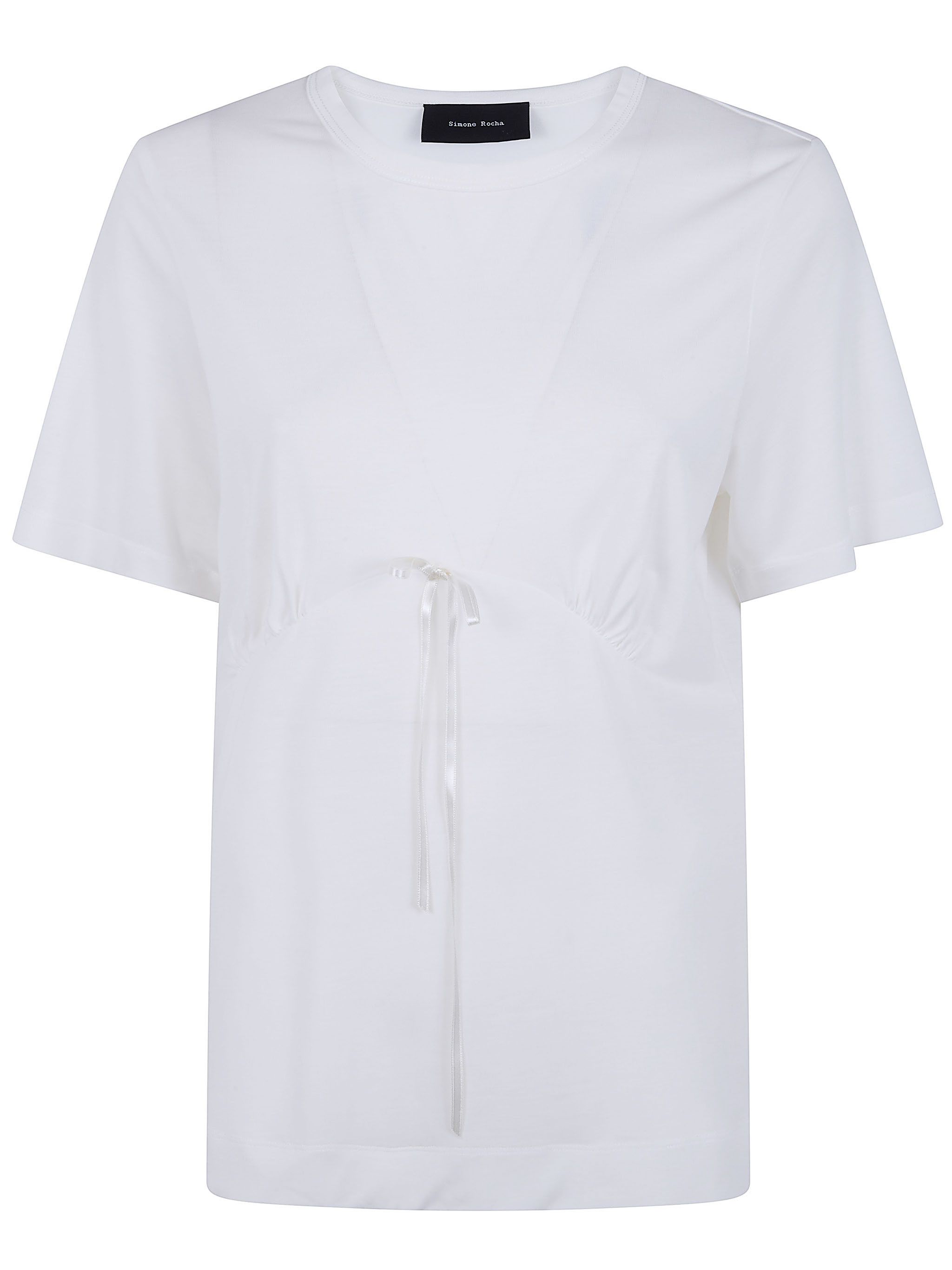 Simone Rocha "GATHERED" BUST BOW T-SHIRT Size S / US 4 / IT 40 - 1 Thumbnail