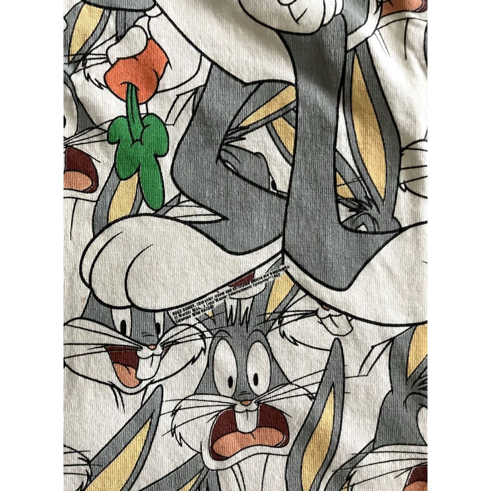 Vintage VINTAGE Bugs Bunny Looney Tunes AOP T-shirt Wild Oats XL White 1992 90s USA Men Size US XL / EU 56 / 4 - 3 Thumbnail