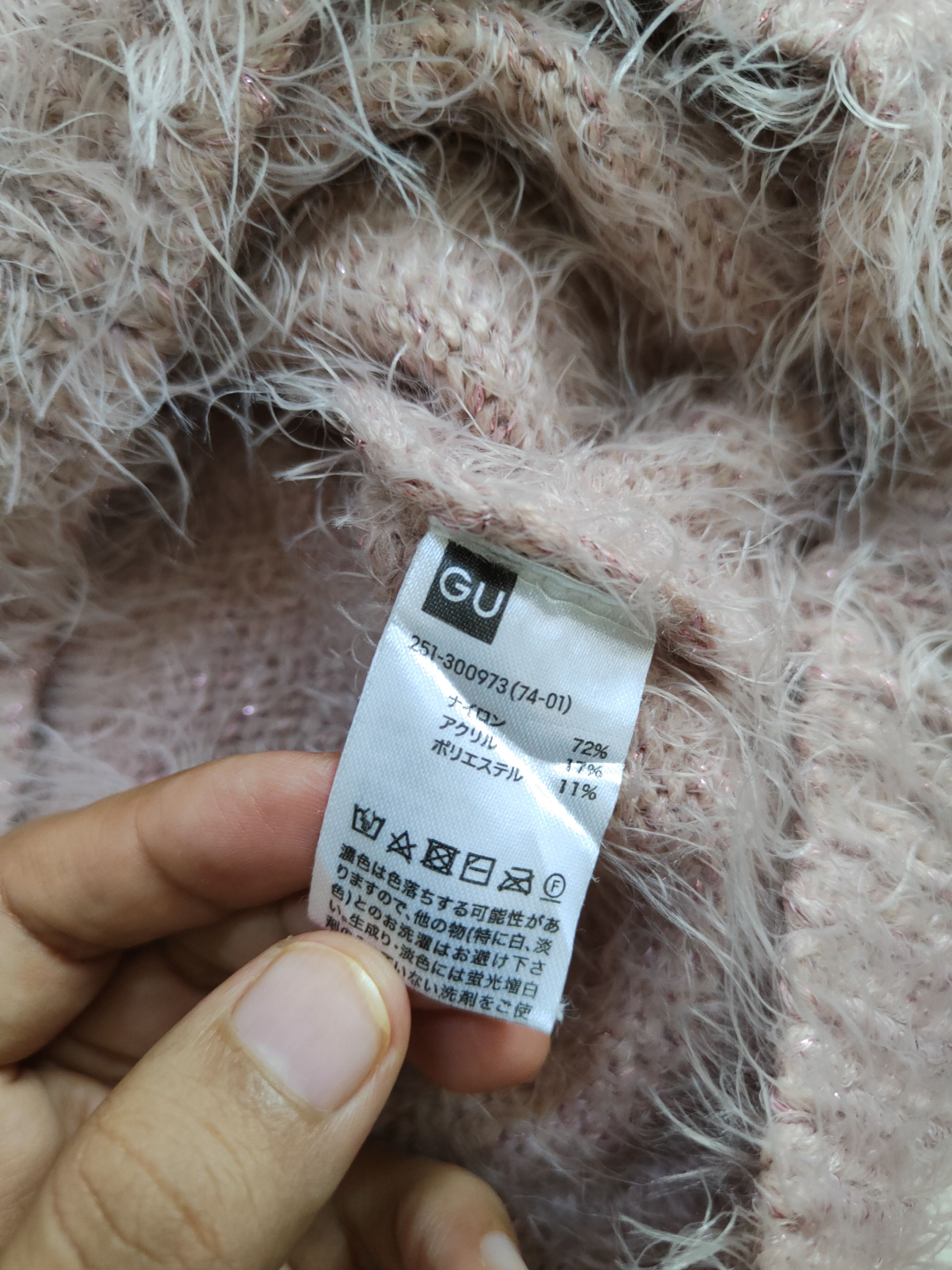 GU GU Pink Shag Shaggy Fur Mohair Knitwear #S2067 Size S / US 4 / IT 40 - 12 Thumbnail