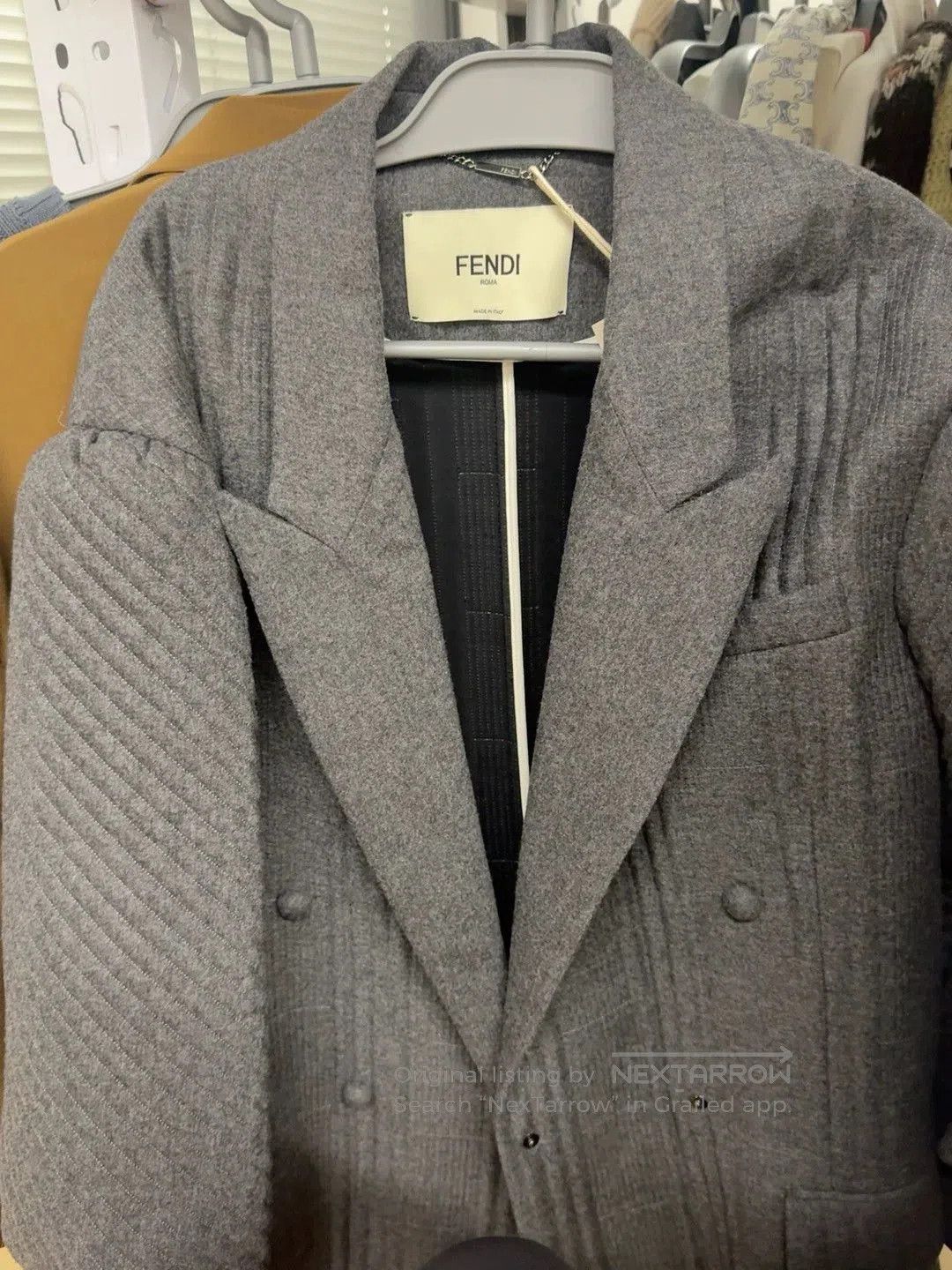 Fendi Fendi Gray Double-Breasted Blazer. Size US XXS / EU 40 - 1 Thumbnail