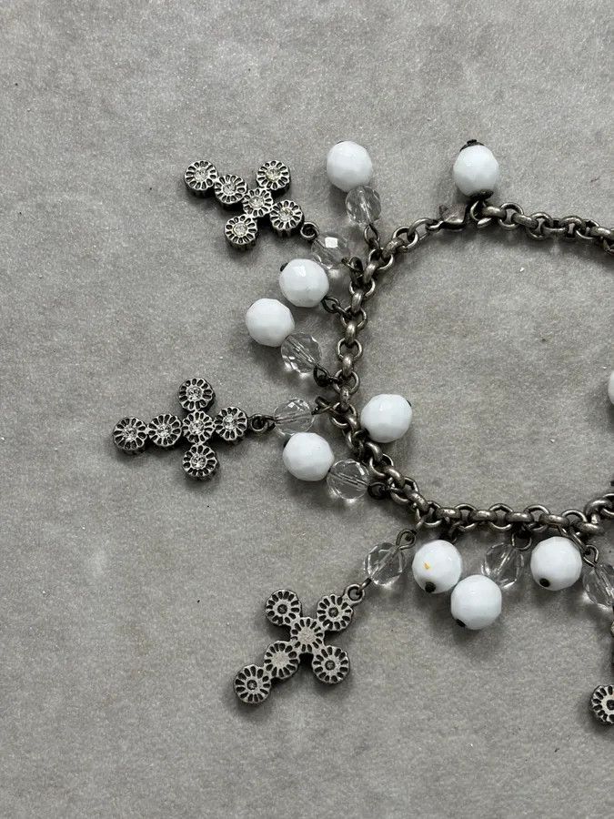 Dolce & Gabbana Dolce & Gabbana Silver Metal Charm Cross Bracelet Size ONE SIZE - 4 Thumbnail