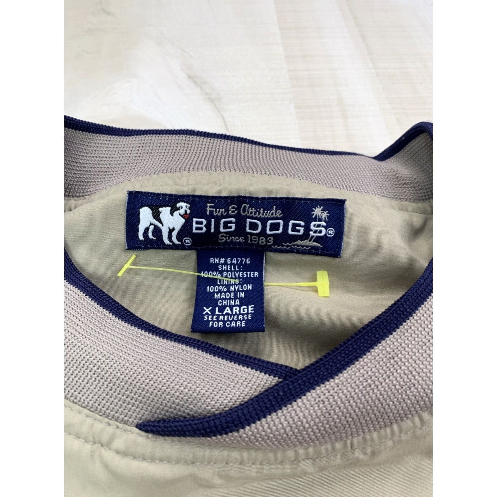 Big Dogs VINTAGE Big Dogs Golf Windbreaker Pullover Mens XL Beige Embroidered Logo 90s Jacket Size US XL / EU 56 / 4 - 3 Thumbnail