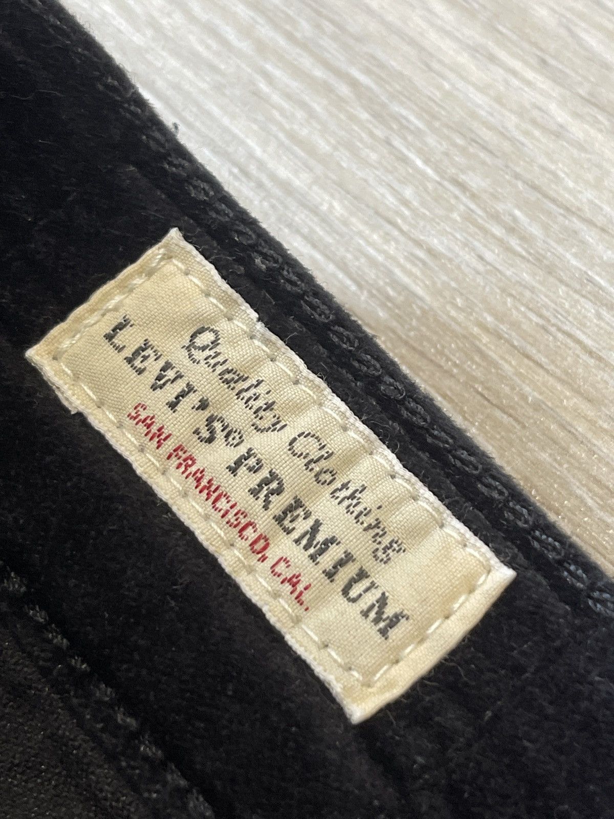 Levi's × Vintage Levi's Premium Mile High Super Skinny Black Velor Pants 32 Size 32" / US 10 / IT 46 - 9 Thumbnail